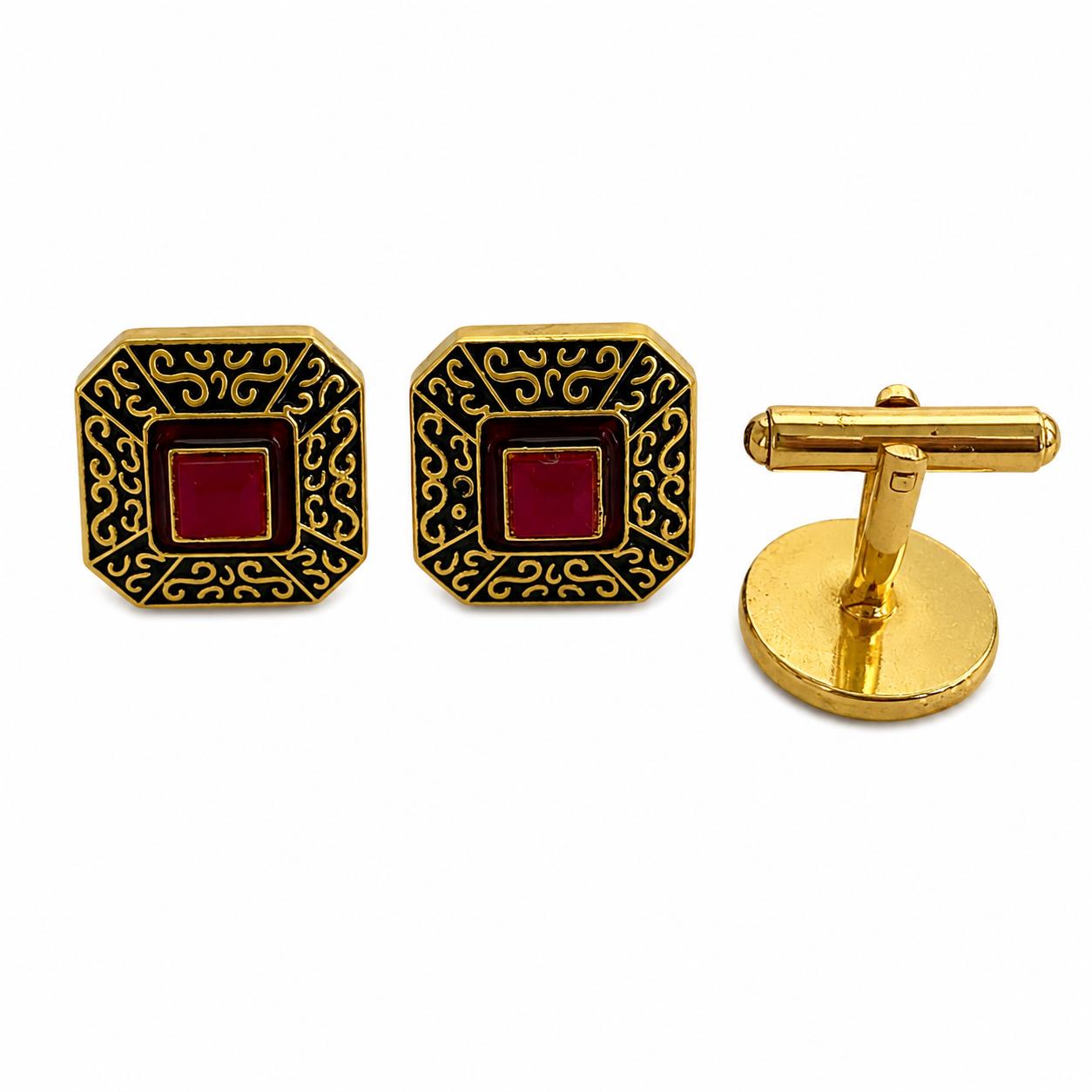 9rock The Royal Red Square Cufflinks - fusion Jewellery