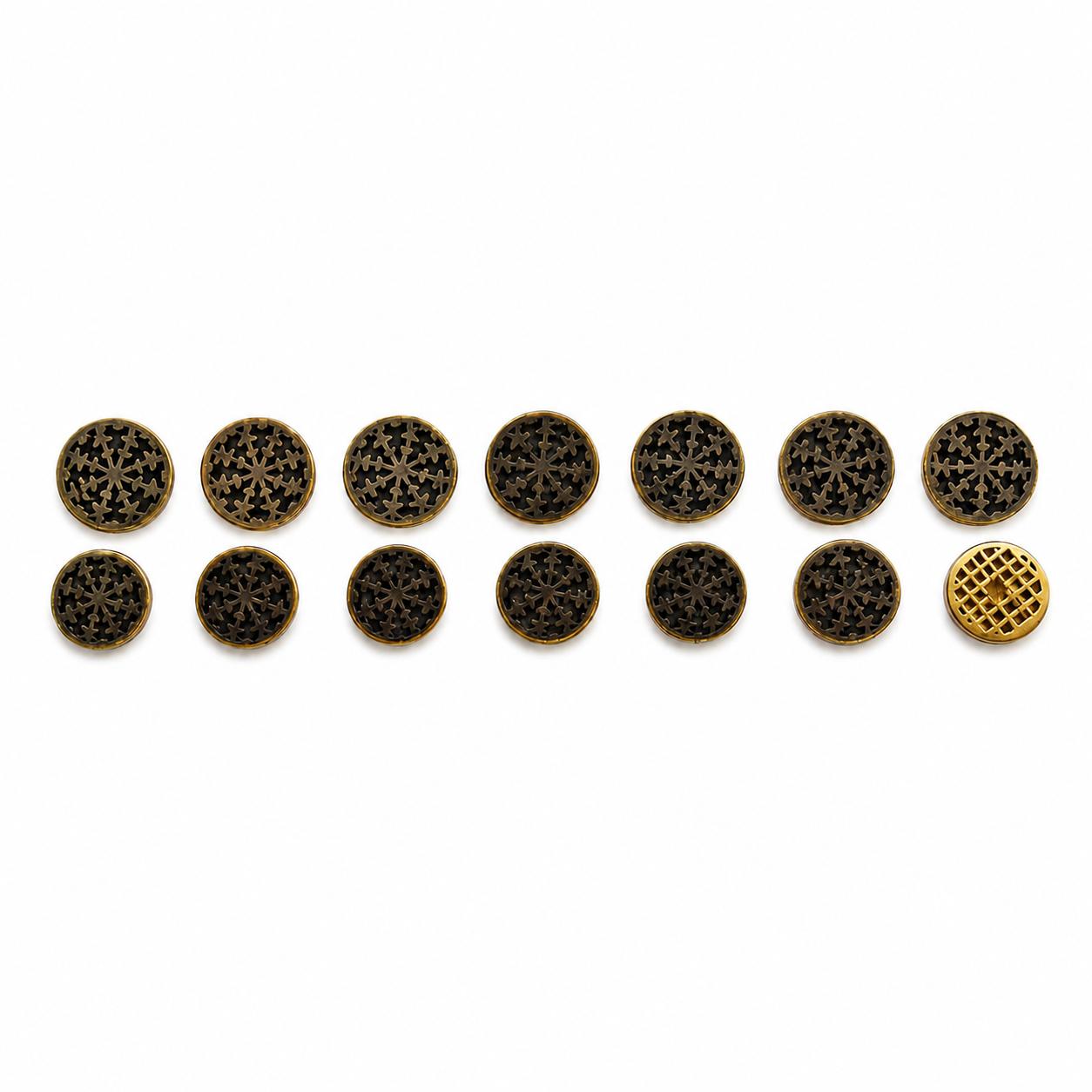 9rock Art Deco Medallion Alloy Buttons - alloy Jewellery
