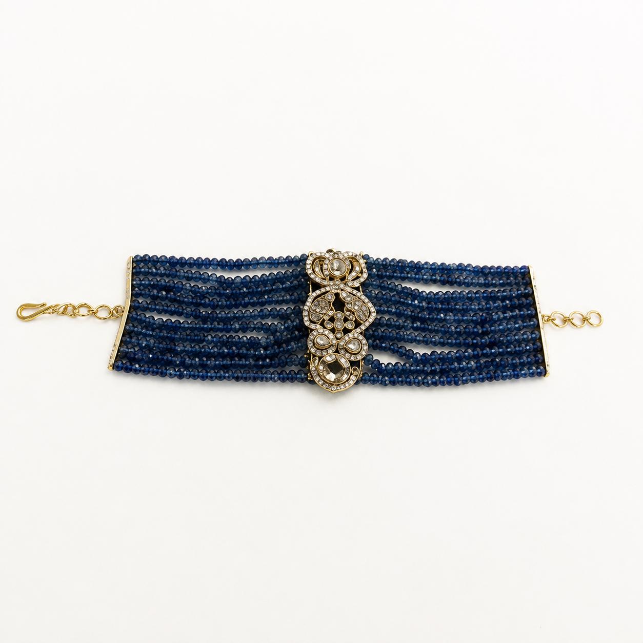 9rock The Azure Empress Kundan Bracelet - kundan Jewellery
