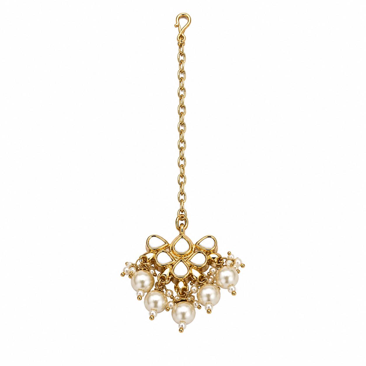 9rock The Glimmering Kundan Tika - kundan Jewellery