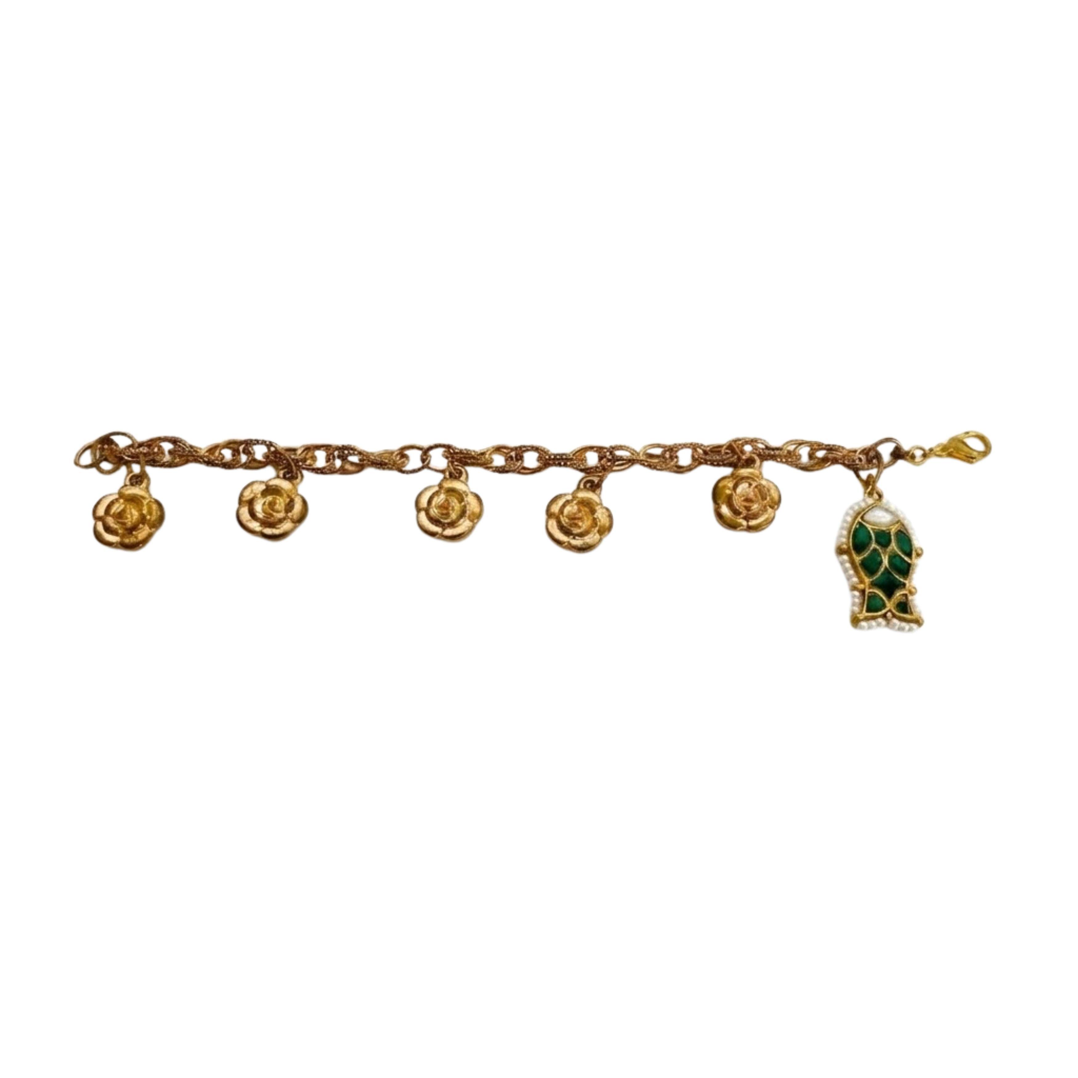 9rock The Floral Fish Kundan Bracelet - kundan Jewellery