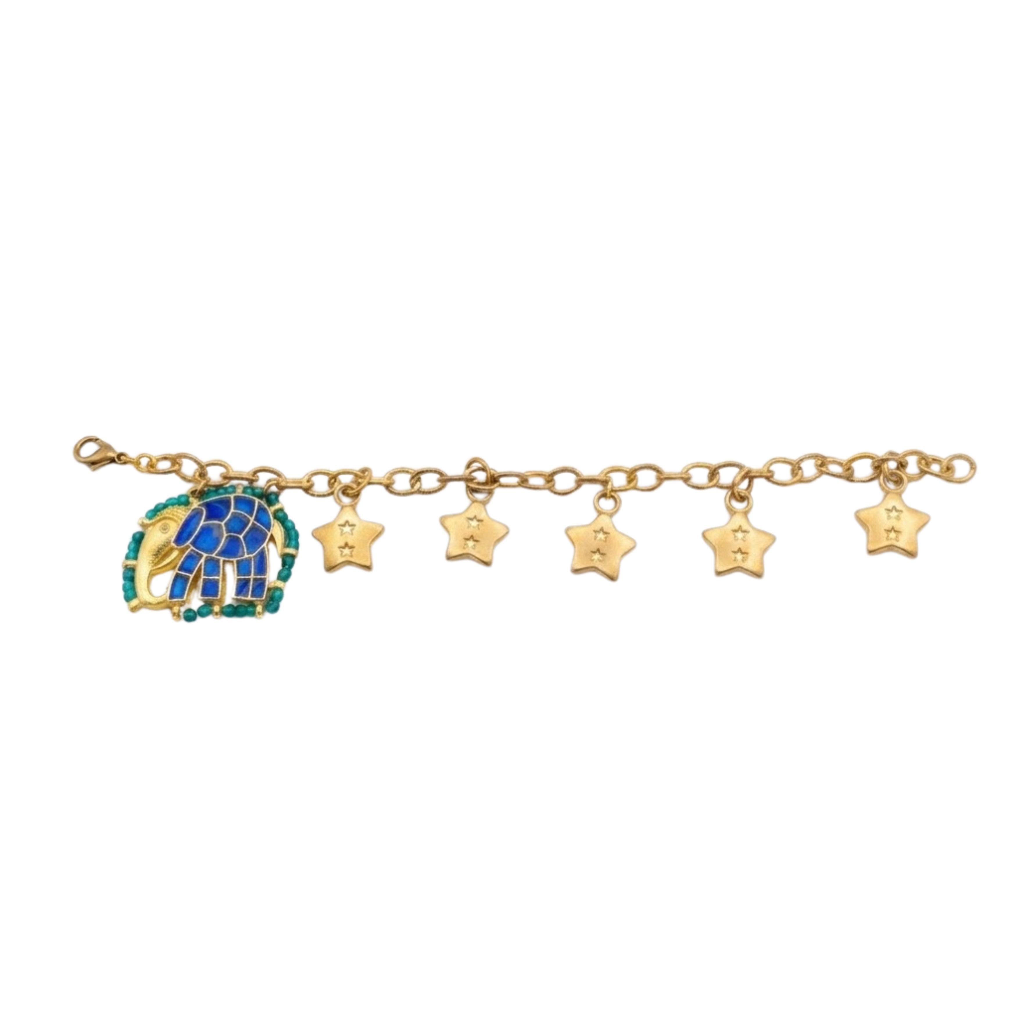 9rock The Celestial Elephant Kundan Bracelet - kundan Jewellery
