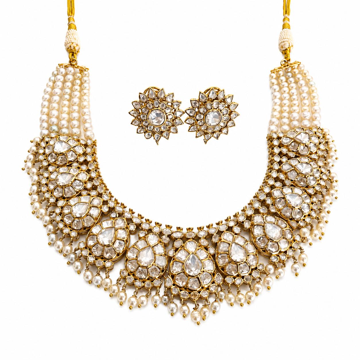 The Celestial Bloom Pure Silver Necklace And Earring Set — 9rock