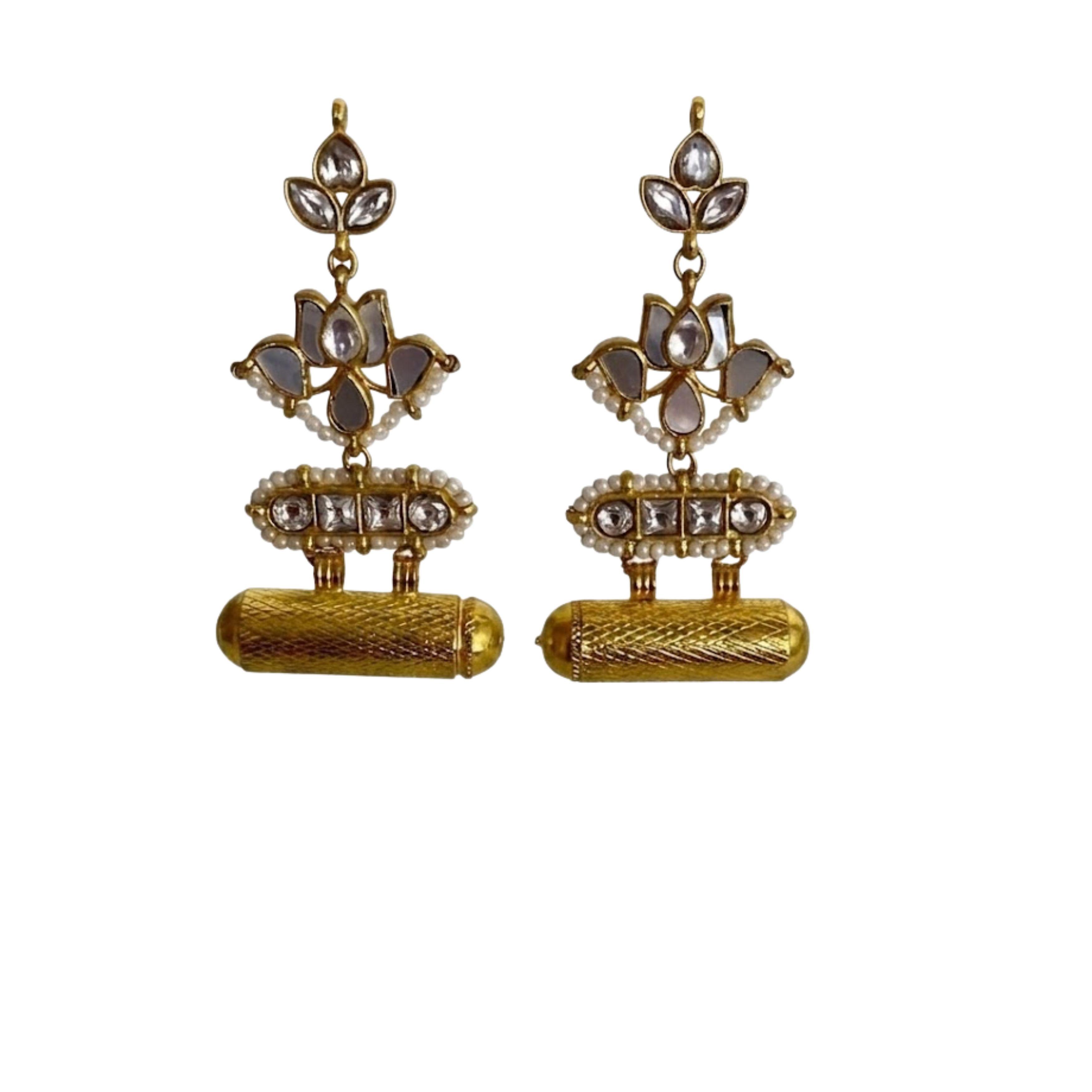 9rock The Luminous Kundan Earrings - kundan Jewellery