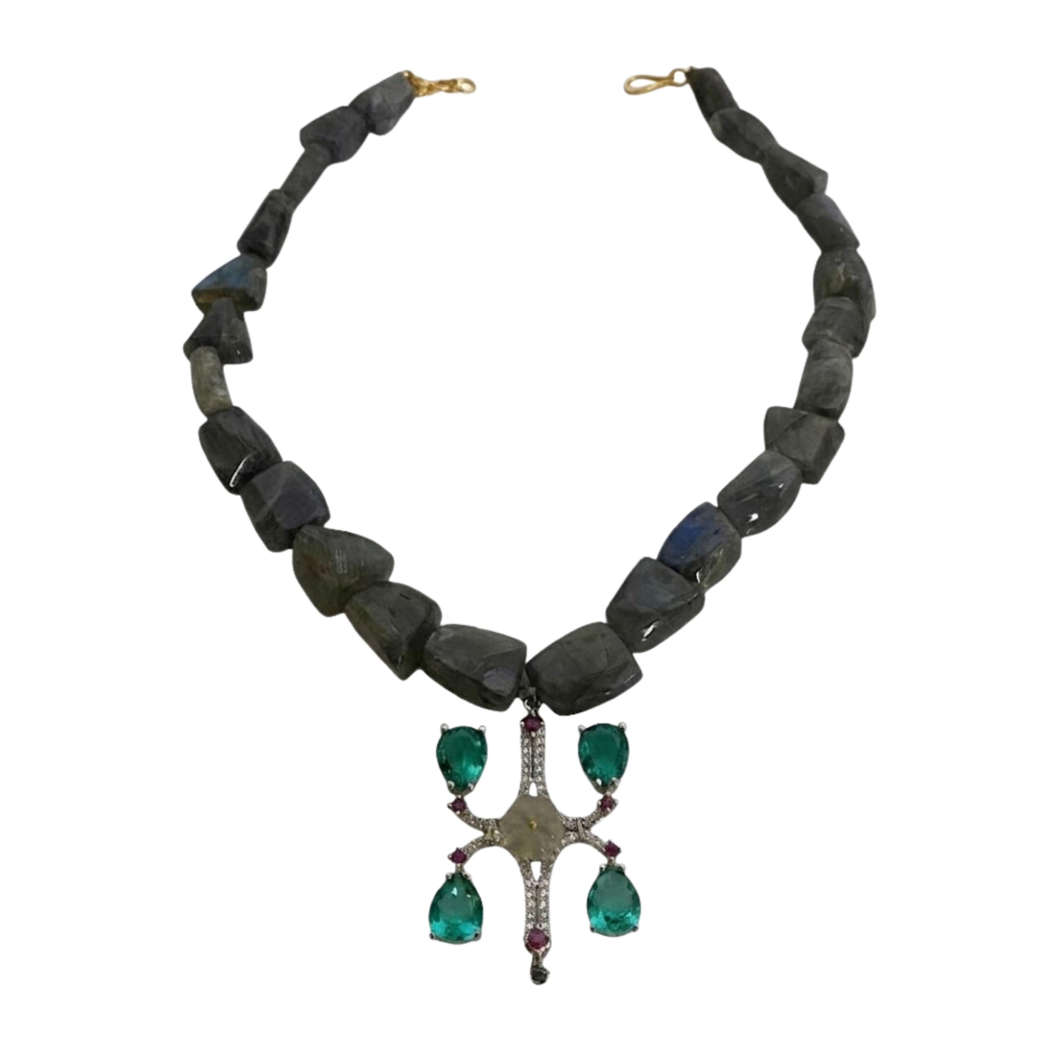 The Celestial Cross Diamond Short Necklace — 9rock