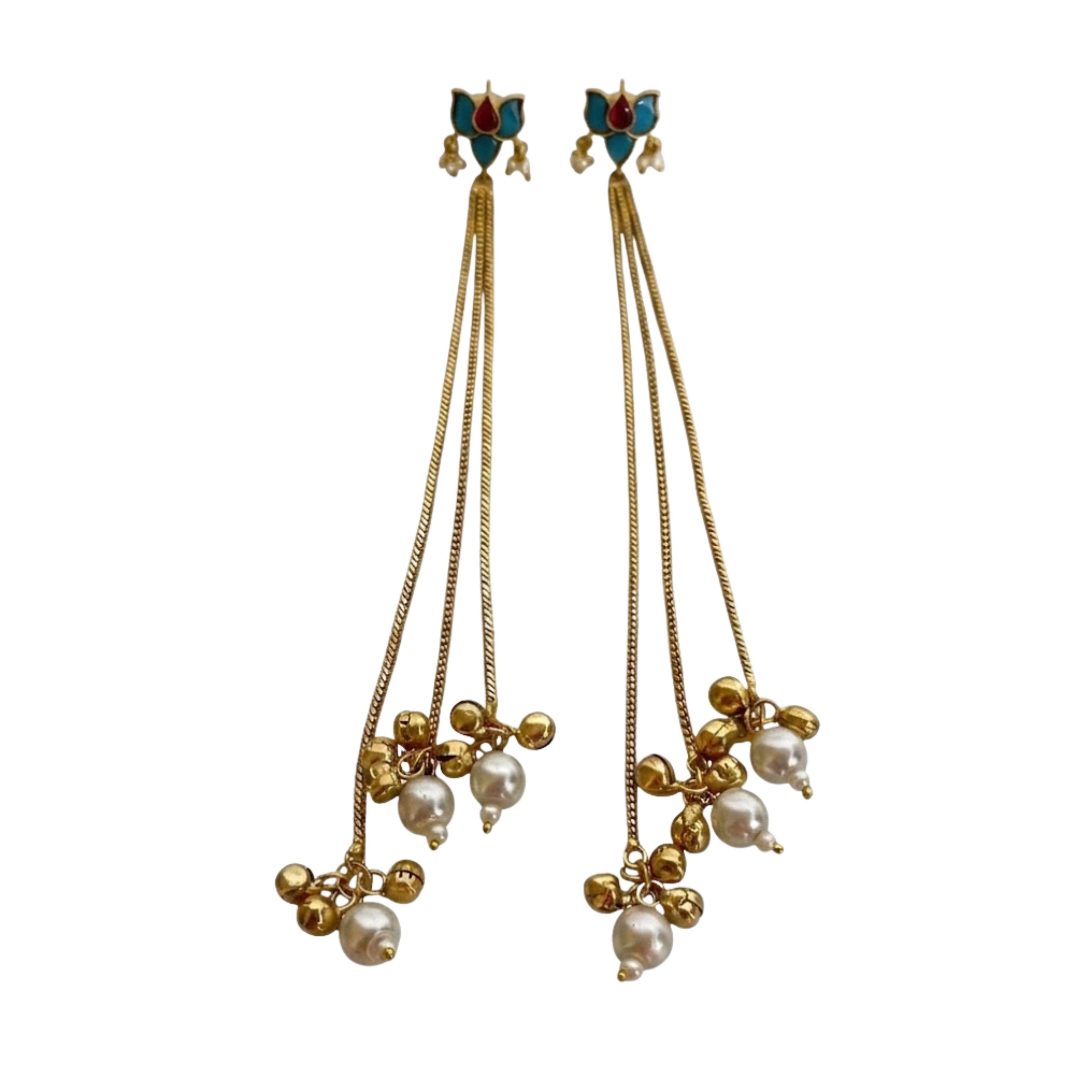 9rock The Butterfly Bloom Kundan Earrings - kundan Jewellery
