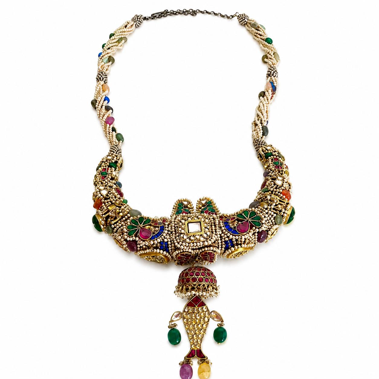 The Royal Peacock Fish Long Necklace Set — 9rock