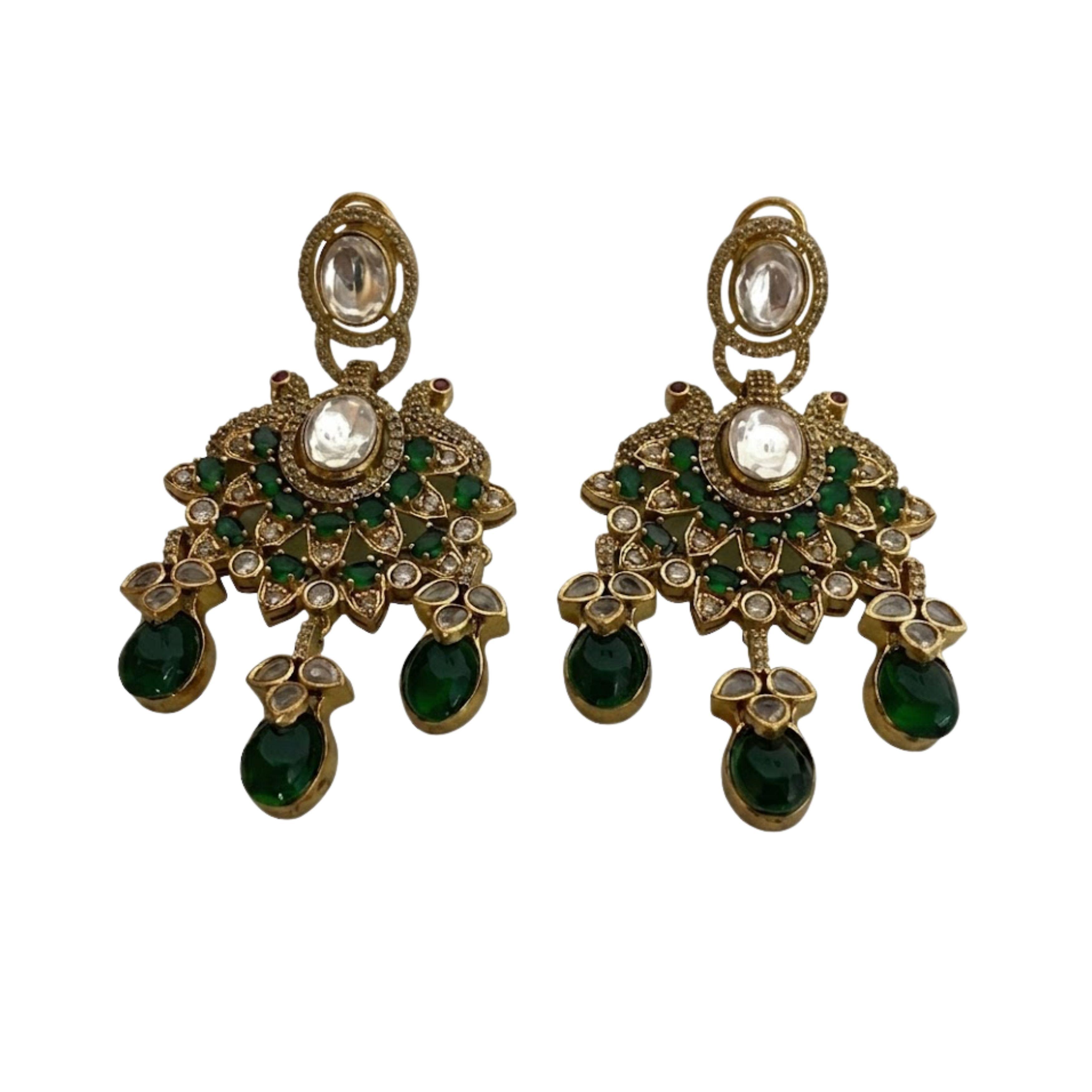 Emerald Bloom Diamond Earrings — 9rock