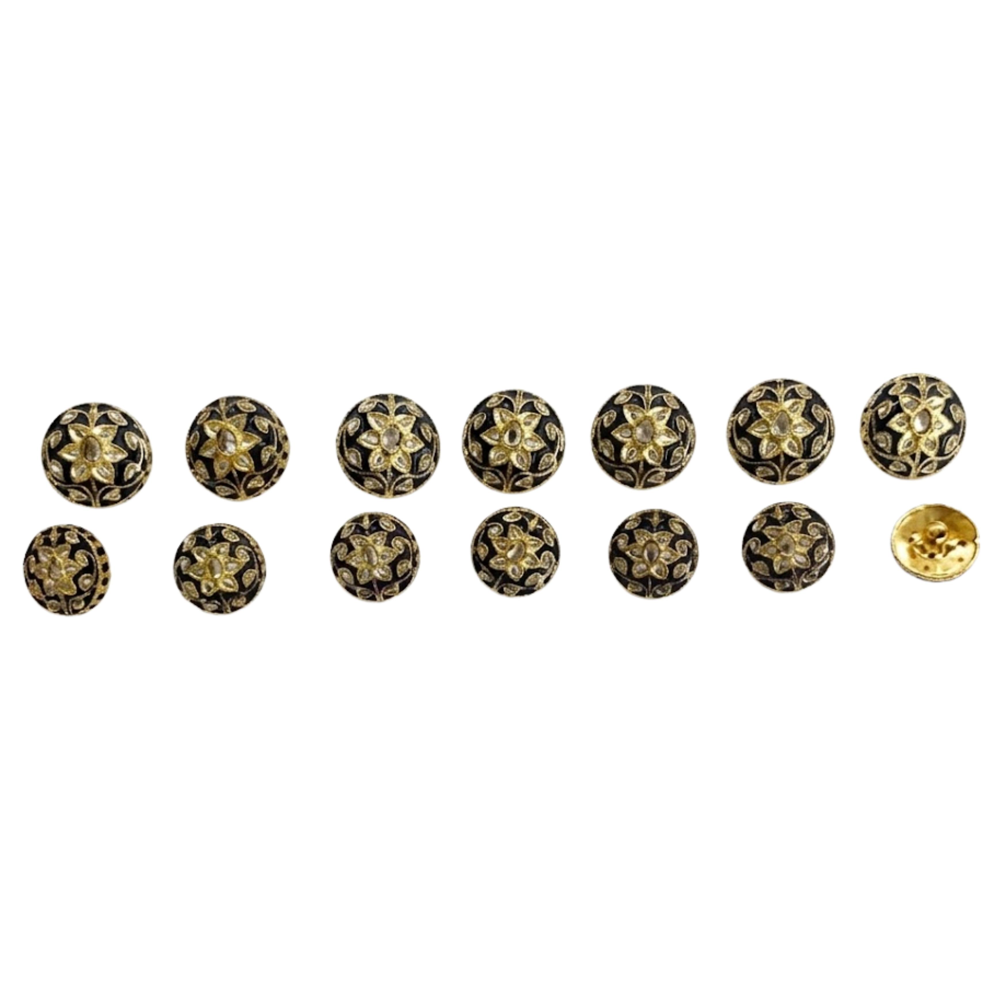 9rock Regal Floral Alloy Buttons - alloy Jewellery