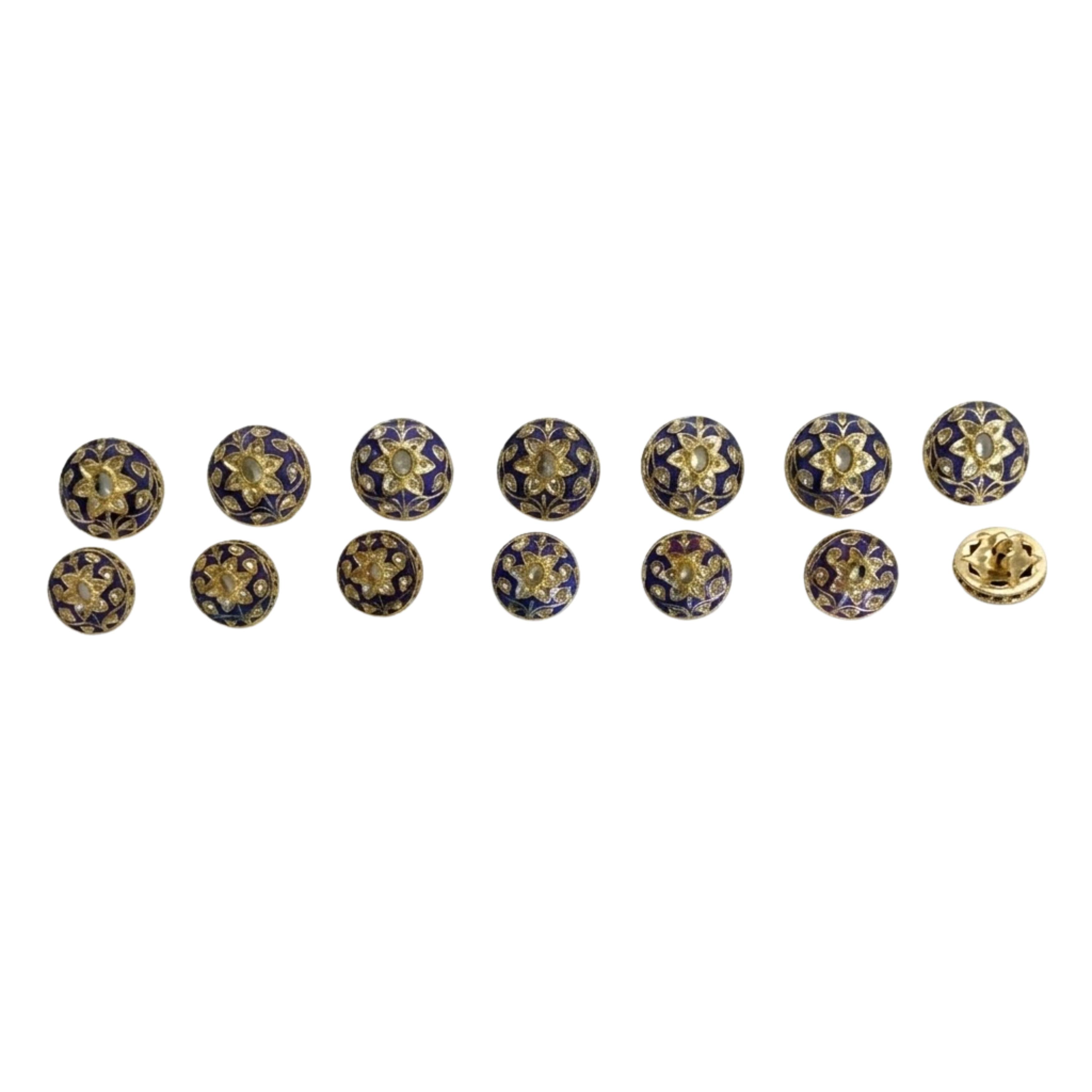 9rock Floral Alloy Buttons - alloy Jewellery