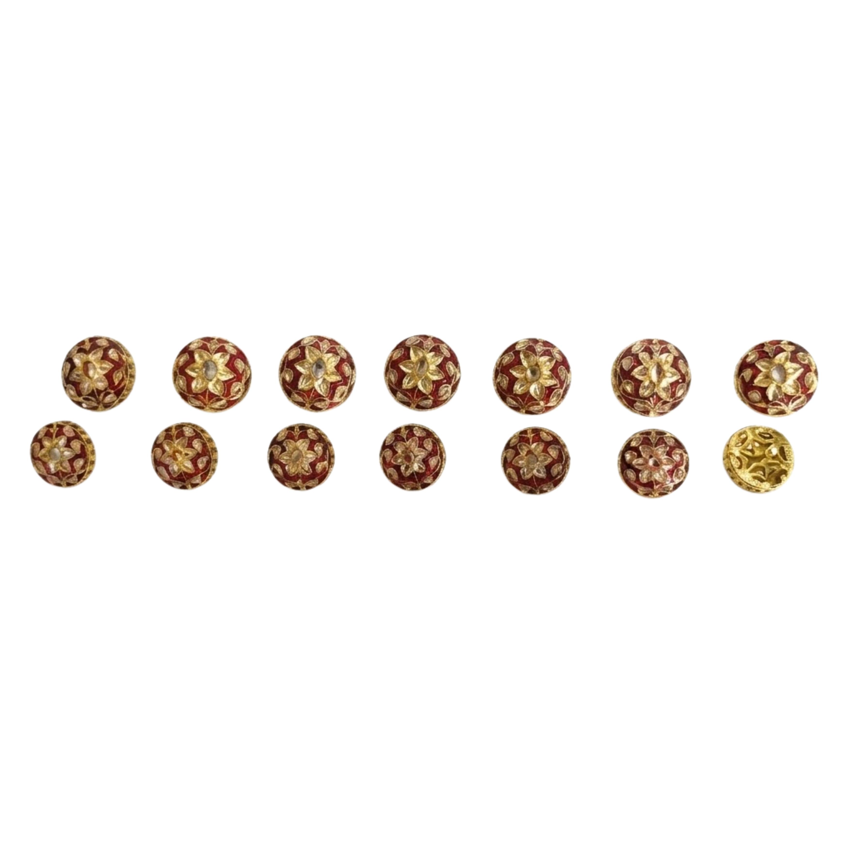 9rock The Crimson Bloom Alloy Buttons - alloy Jewellery