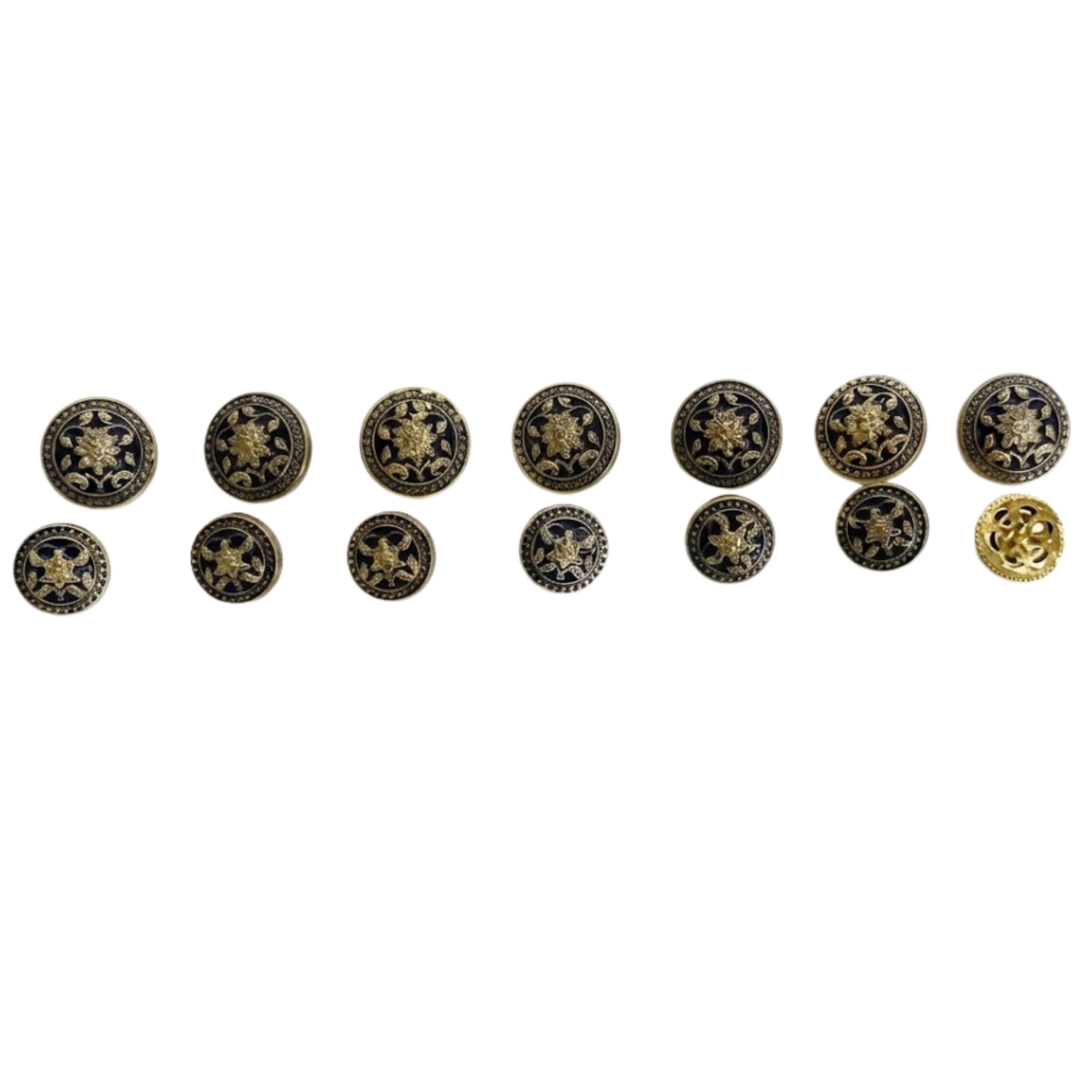 9rock The Royal Enamel Buttons  - alloy Jewellery