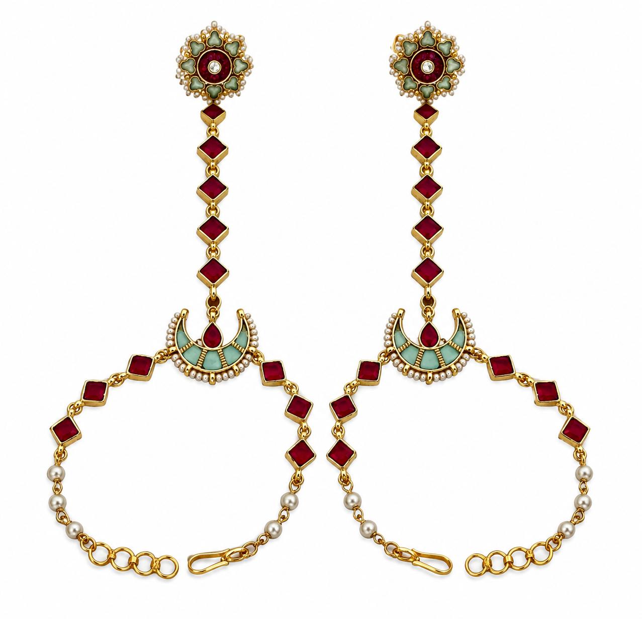 9rock The Celestial Kundan Hathphool - kundan Jewellery