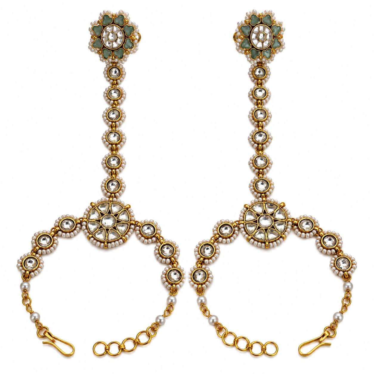 9rock The Divine Kundan Hathphool  - kundan Jewellery