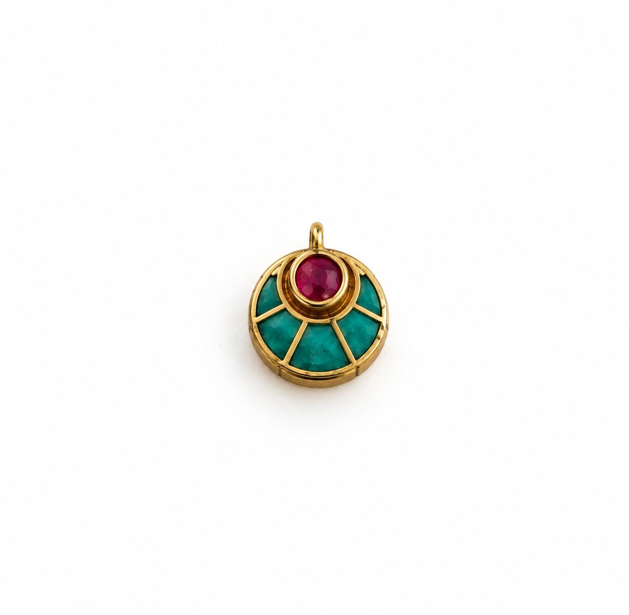 9rock Kundan Art Deco Button - kundan Jewellery