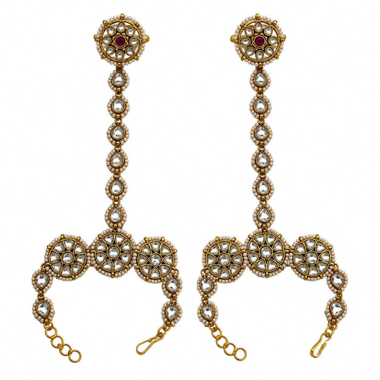 9rock The Celestial Kundan Hathphool - kundan Jewellery