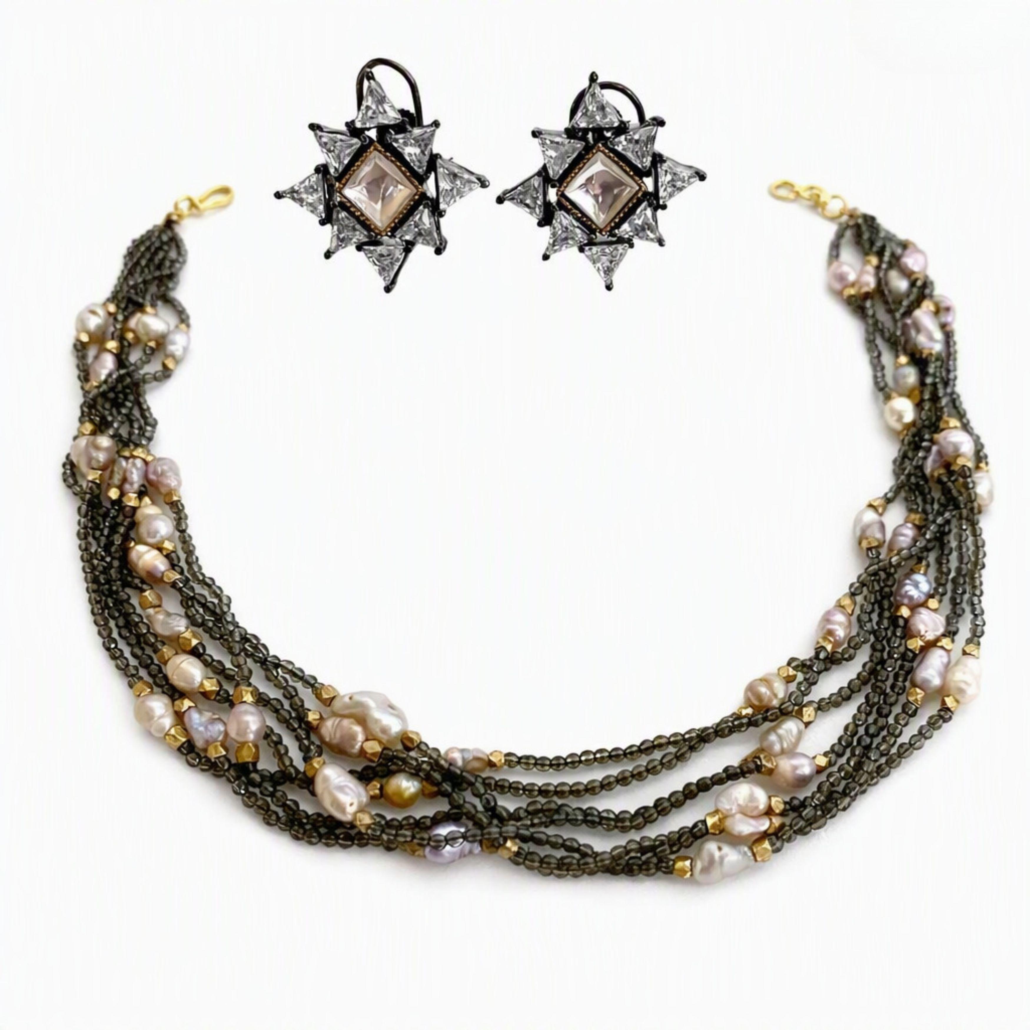 Starburst Diamond Necklace and Earring Set — 9rock