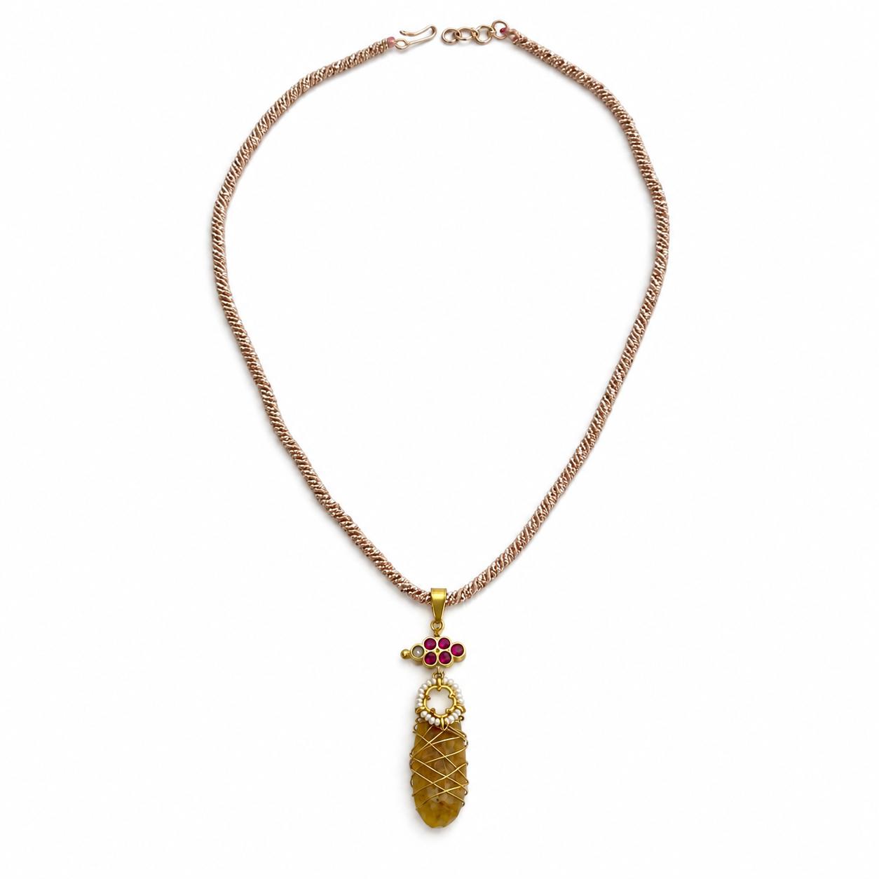 9rock The Sunstone Kundan Short Necklace - kundan Jewellery