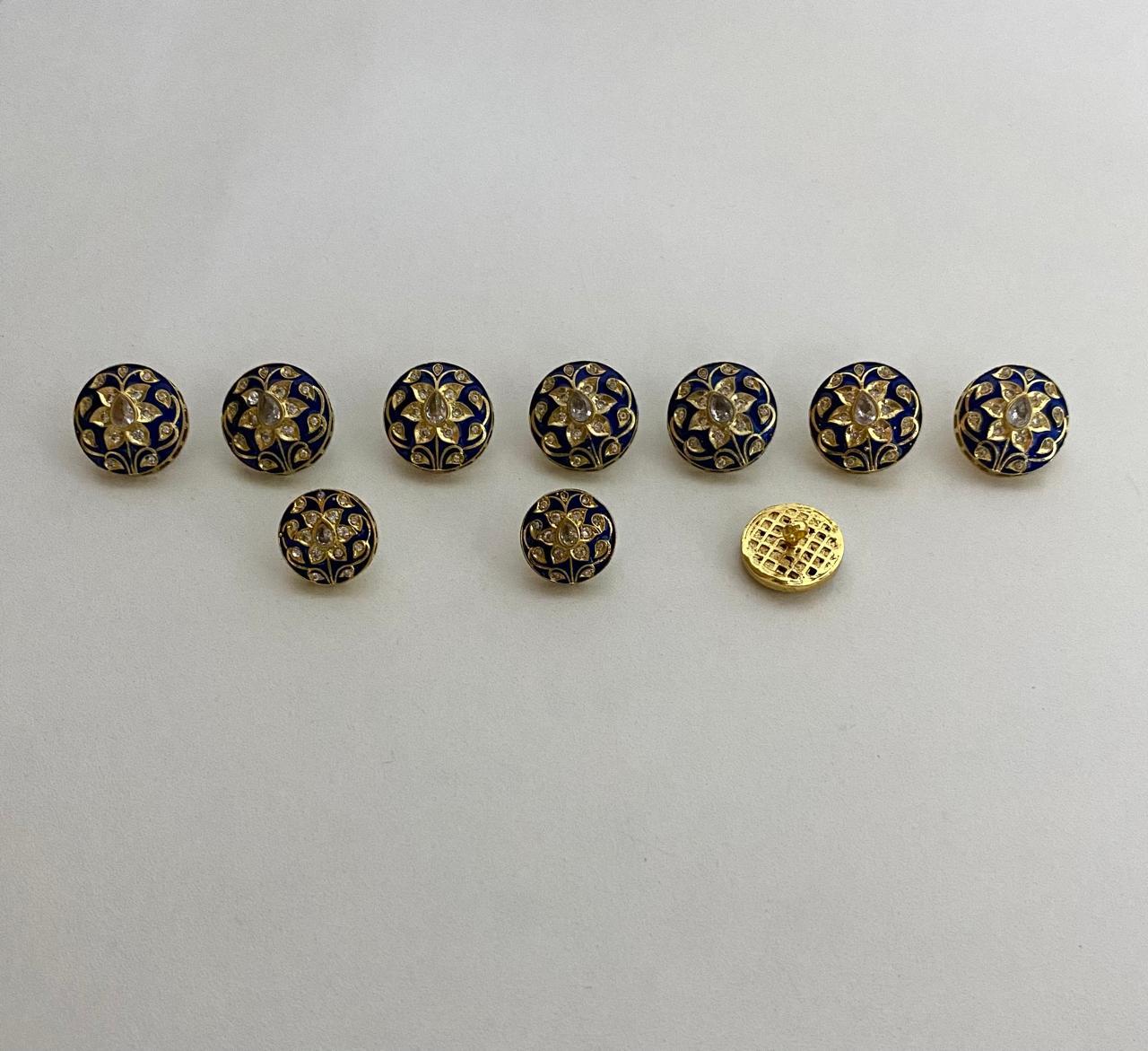 9rock Floral Alloy Buttons - alloy Jewellery
