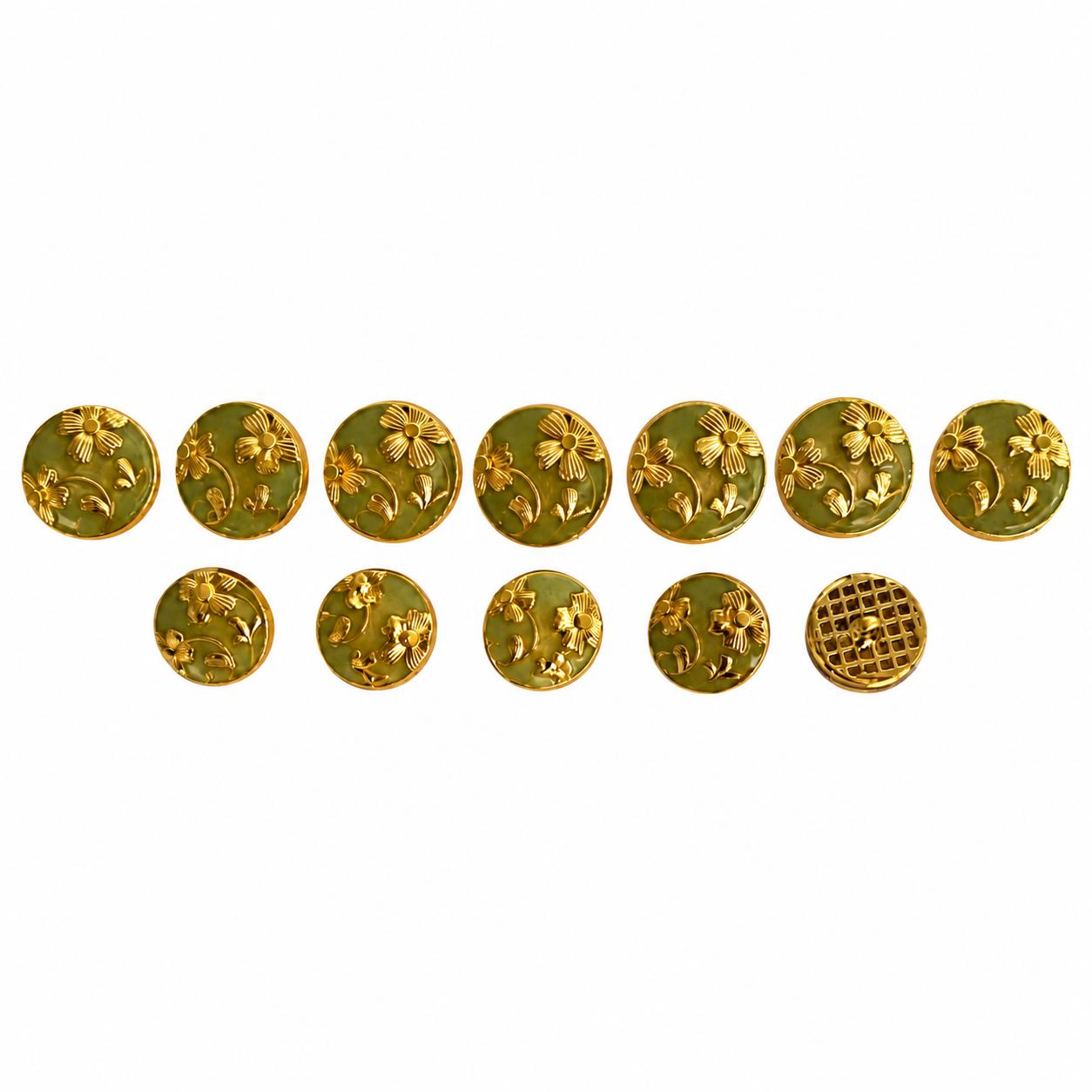 9rock The Gilded Bloom Alloy Buttons - alloy Jewellery