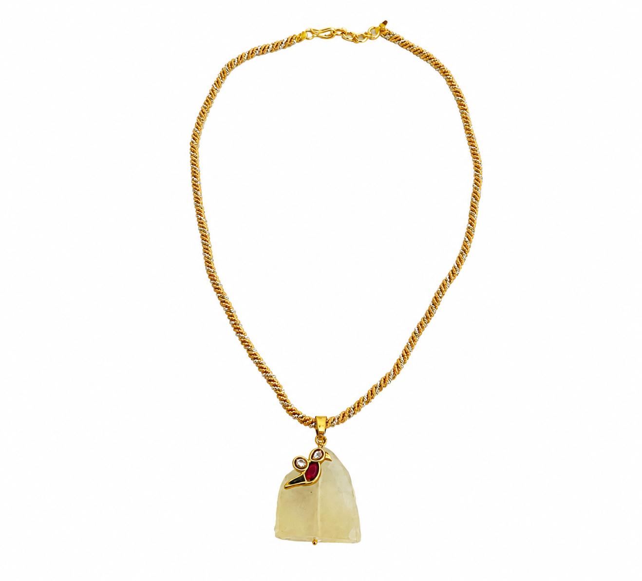 9rock The Ivory Bird Kundan Short Necklace - kundan Jewellery