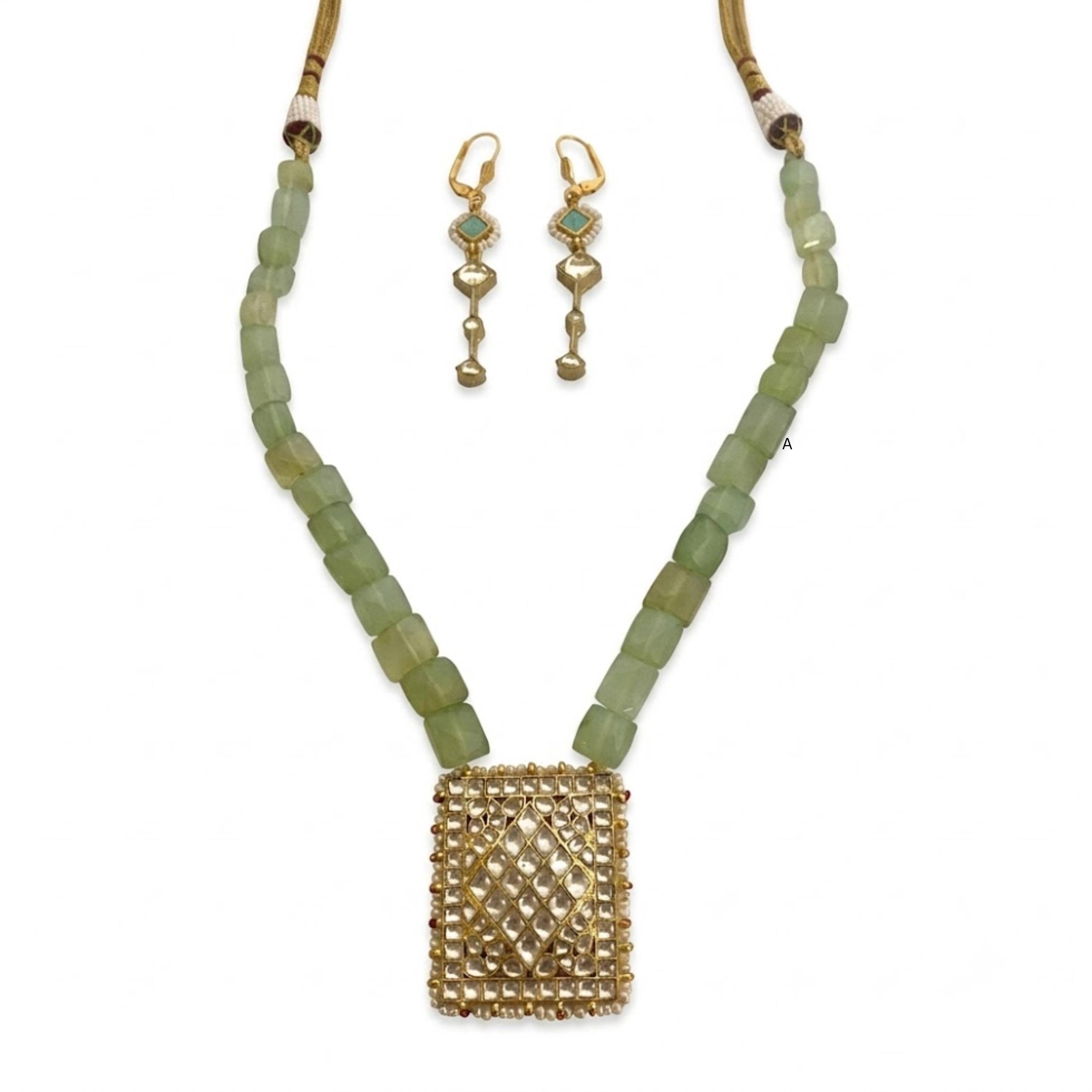 9rock Radiant Kundan Necklace and Earring Set - kundan Jewellery