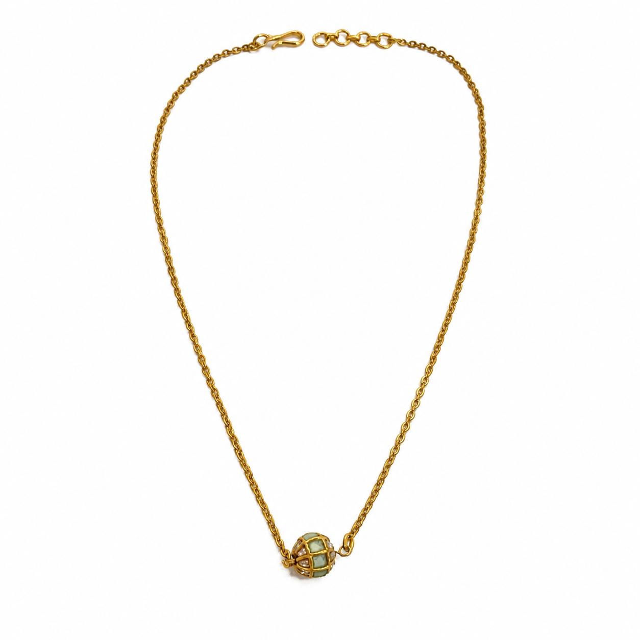 9rock The Gilded Orb Long Necklace - kundan Jewellery