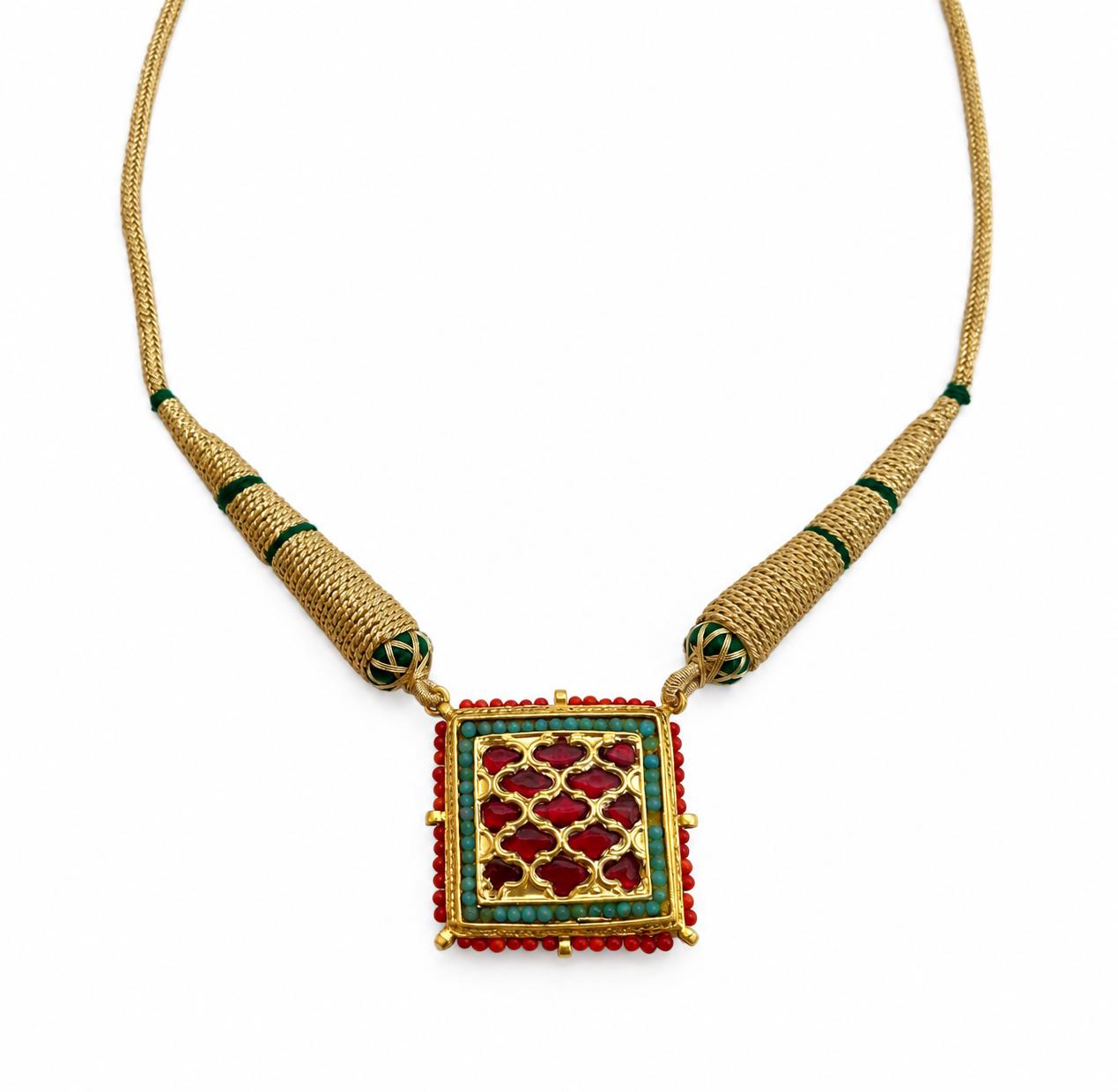 Regal Ruby Emerald Necklace and Earring Set — 9rock