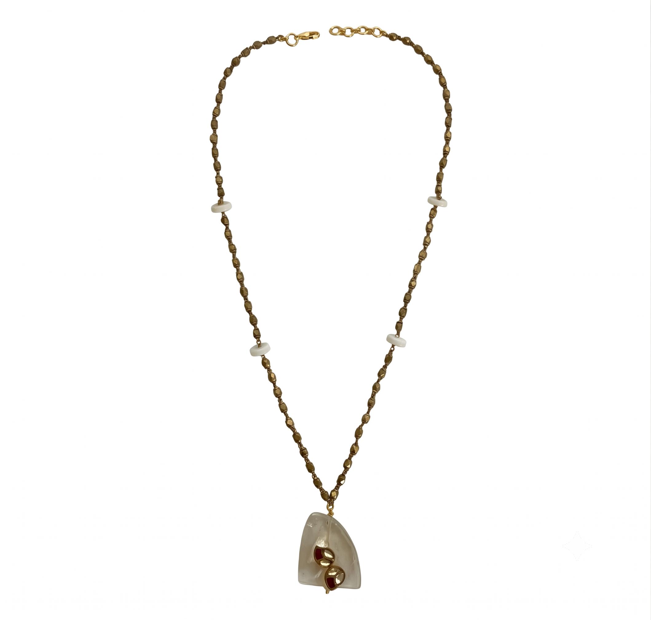 9rock The Lumina Kundan Long Necklace - kundan Jewellery