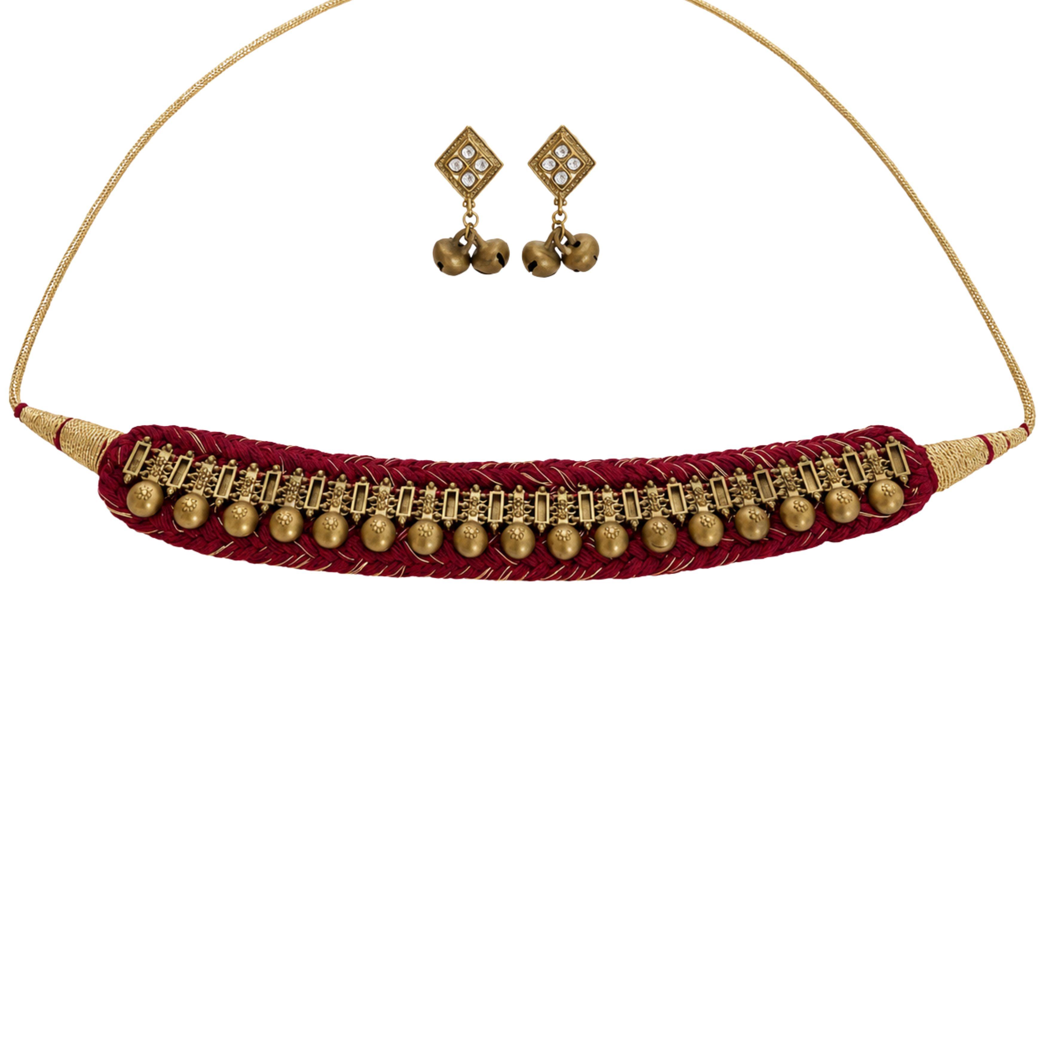 The Heirloom Kundan Necklace and Earring Set - 9rock