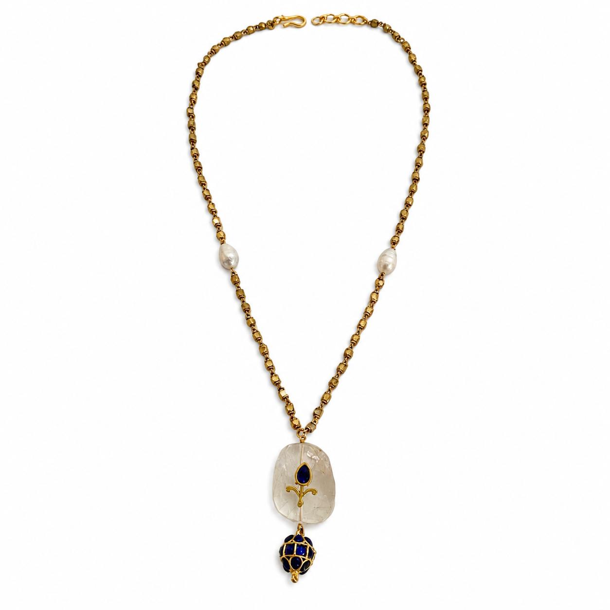 9rock The Celestial Bloom Long Necklace - kundan Jewellery