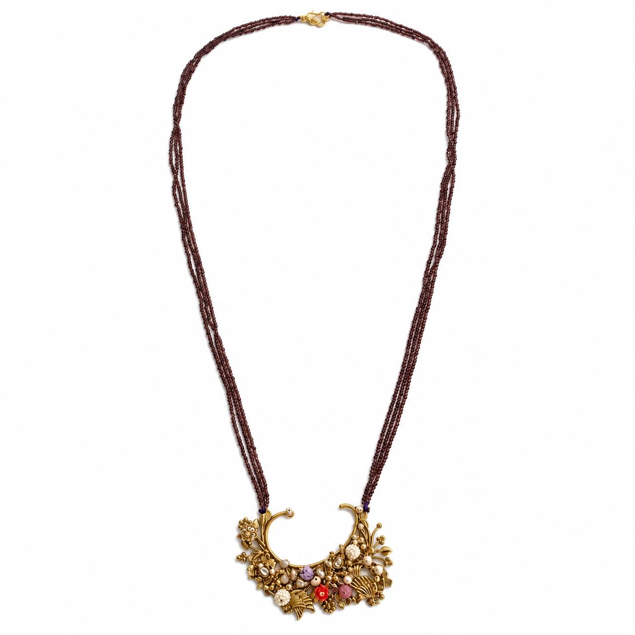 The Gilded Crescent Fusion Long Necklace — 9rock
