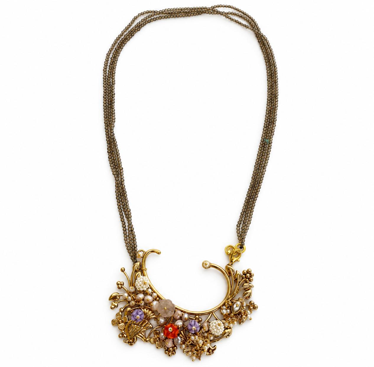 The Lunar Floral Fusion Short Necklace — 9rock
