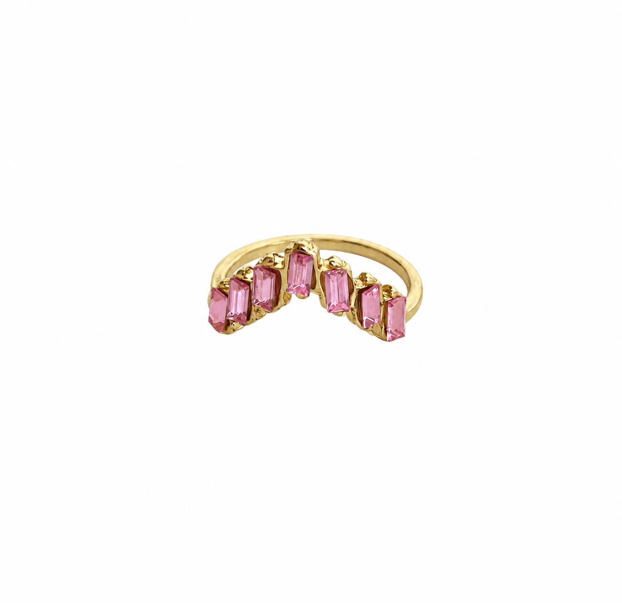 9rock The Rose Radiance Baguette Ring - Diamond Jewellery