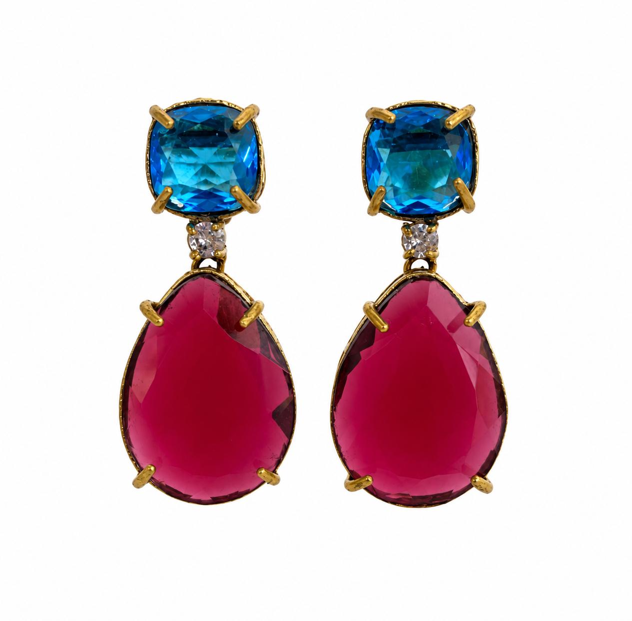 9rock The Azure Tear Drop Earrings - Diamond Jewellery