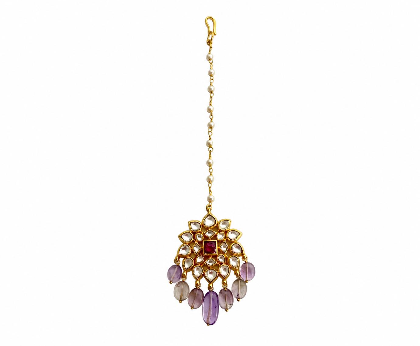 9rock The Royal Kundan Tika - kundan Jewellery