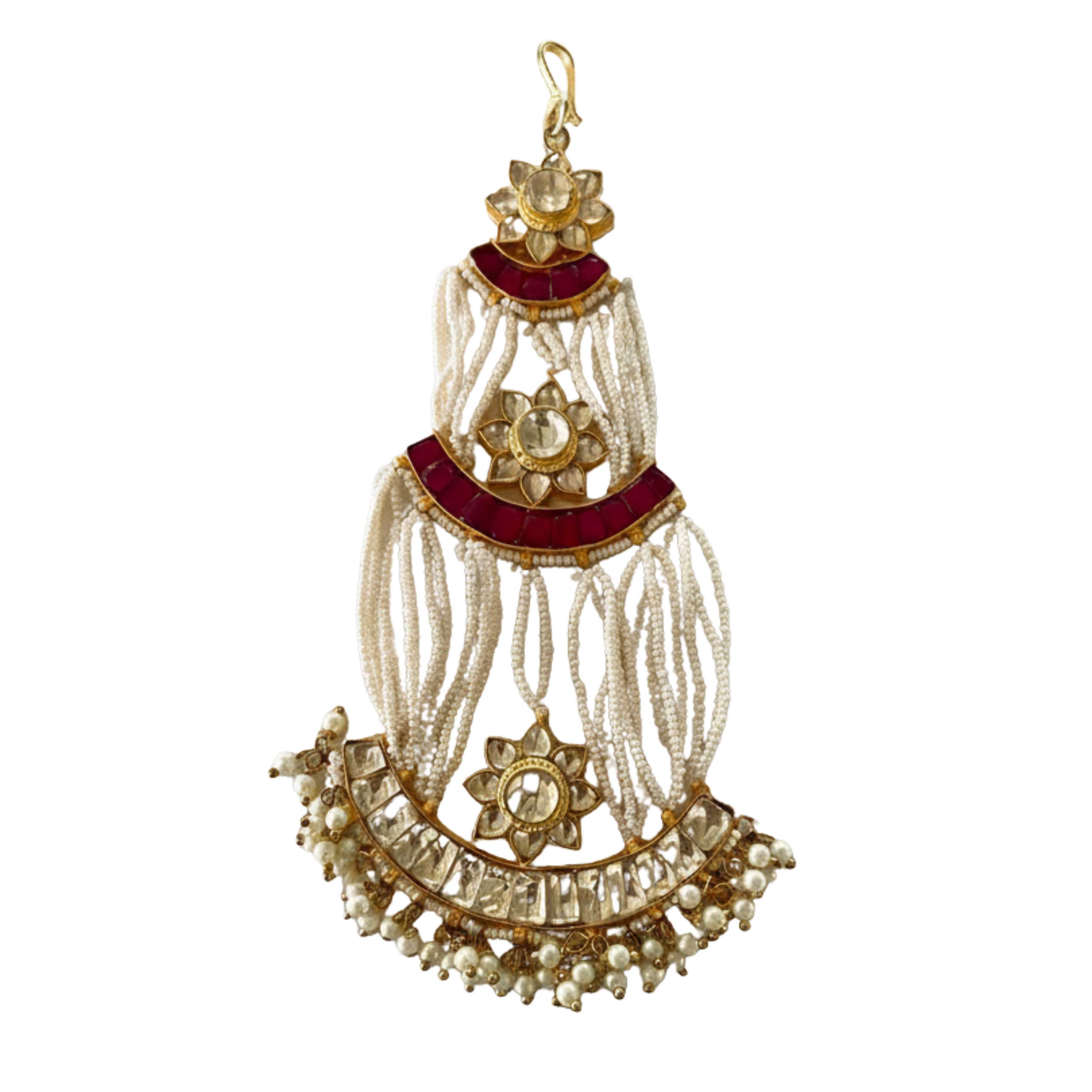 9rock The Majestic Kundan Pearl Pasa - kundan Jewellery