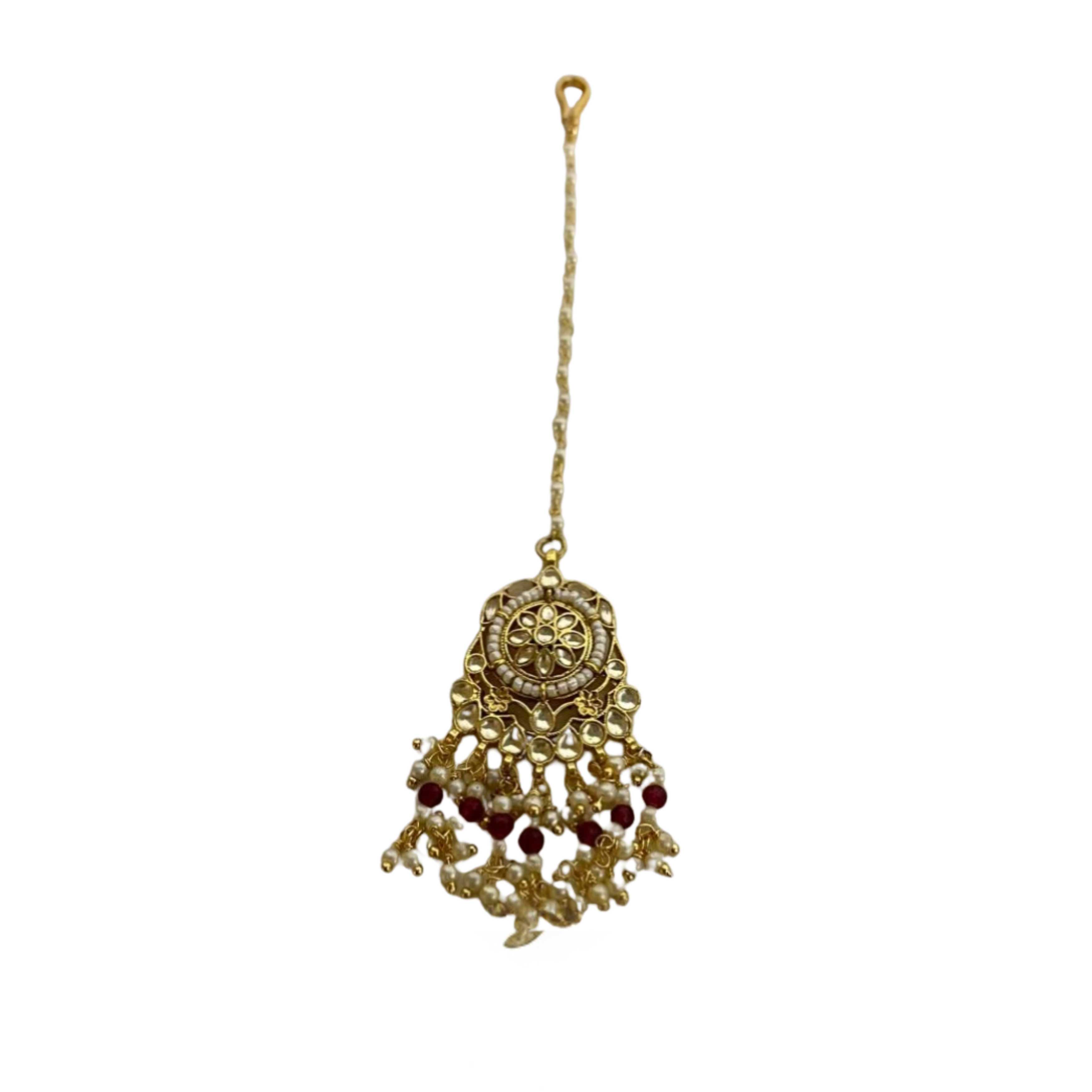 9rock The Golden Emerald Tika - kundan Jewellery