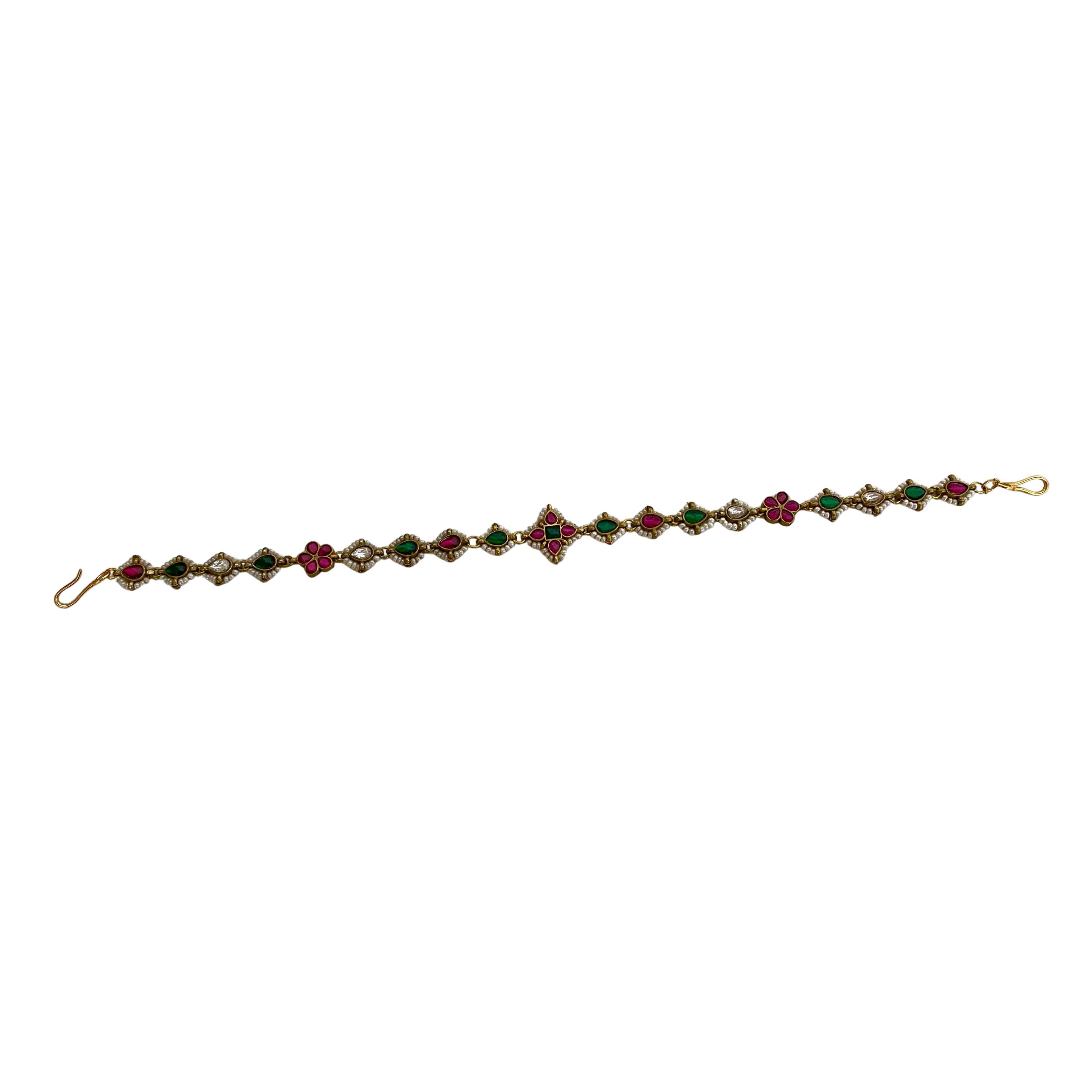 9rock The Emerald Ruby Kundan Mathapatti - kundan Jewellery