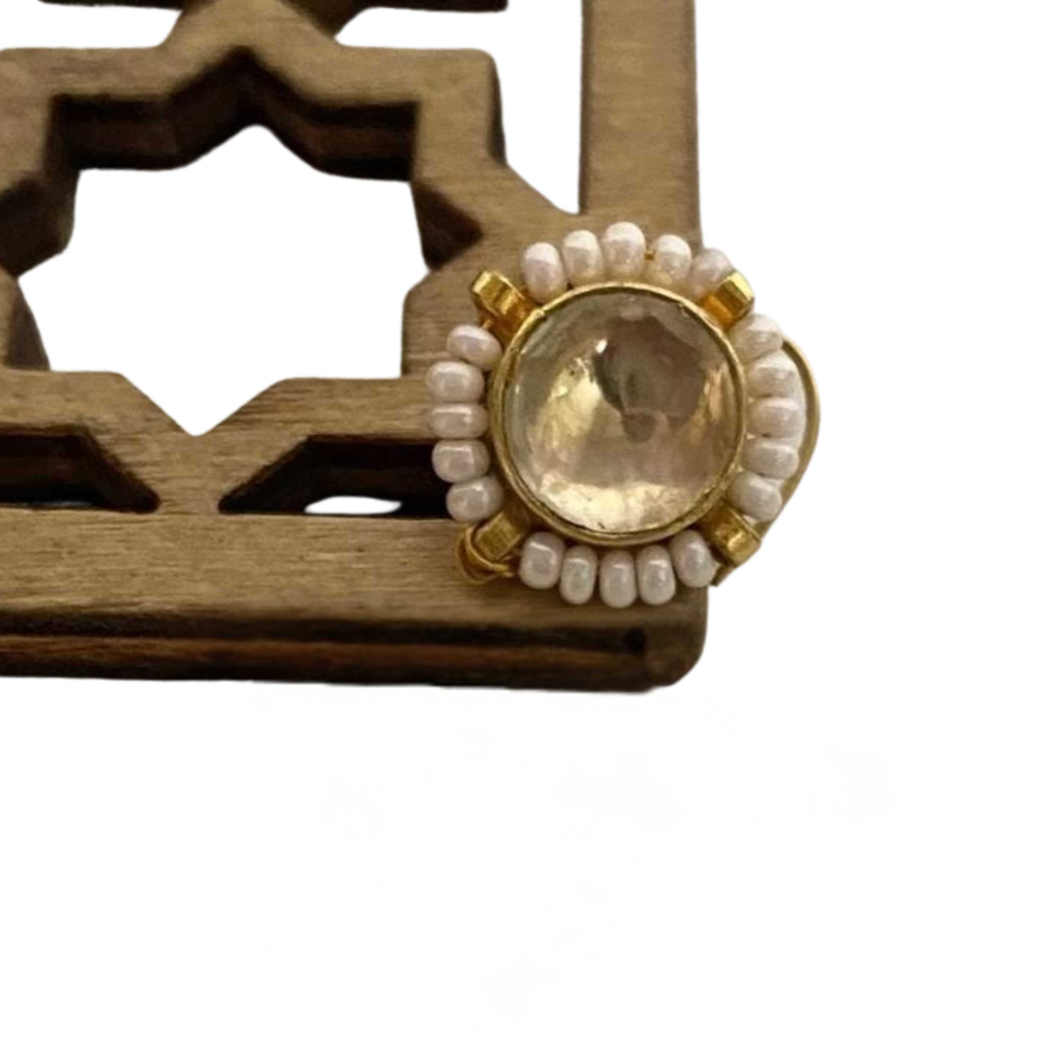 9rock Kundan Pearl Nose Accessory  - kundan Jewellery