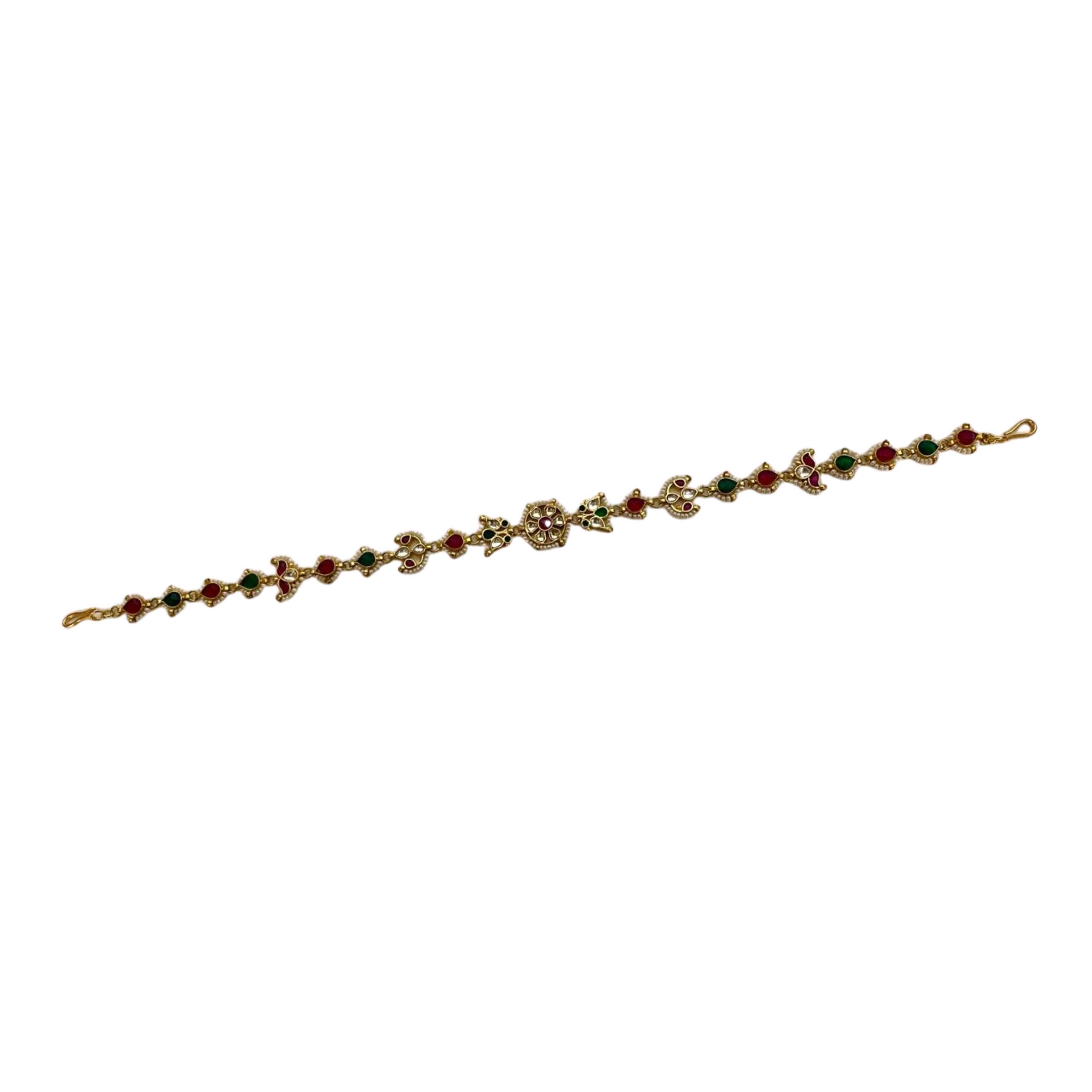9rock The Ruby Emerald Kundan Mathapatti - kundan Jewellery