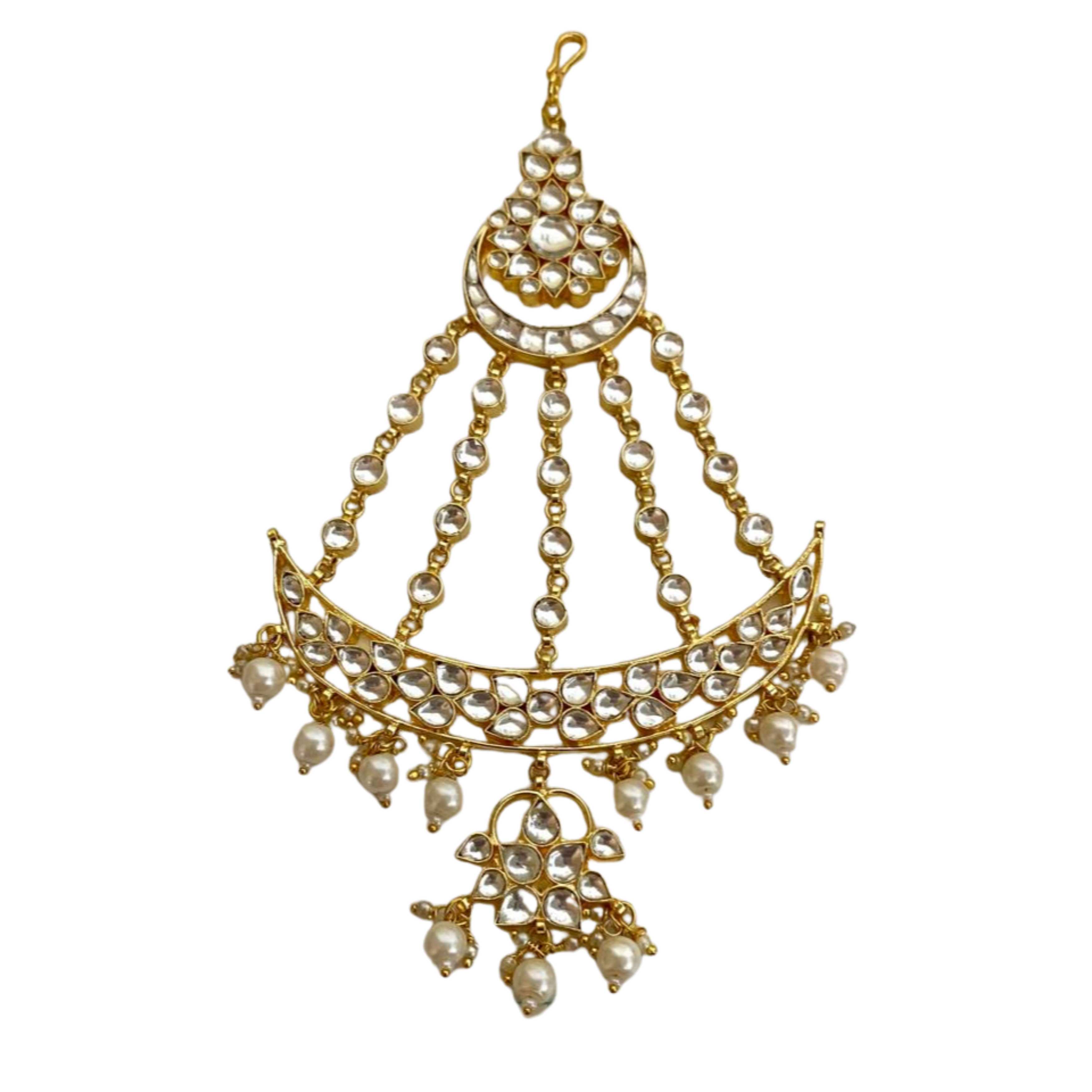 9rock The Crescent Kundan Pasa - kundan Jewellery