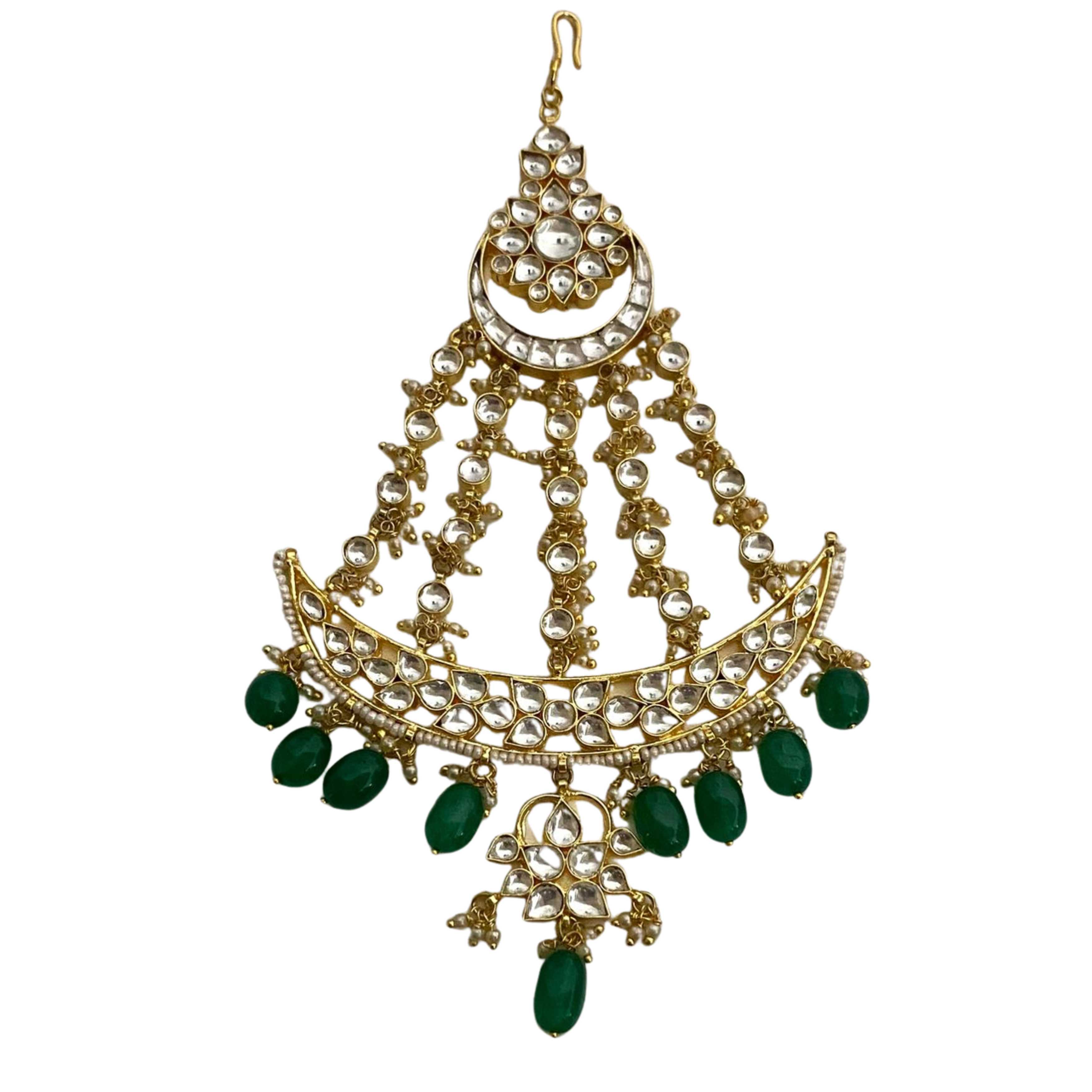 9rock The Emerald Kundan Pasa - kundan Jewellery