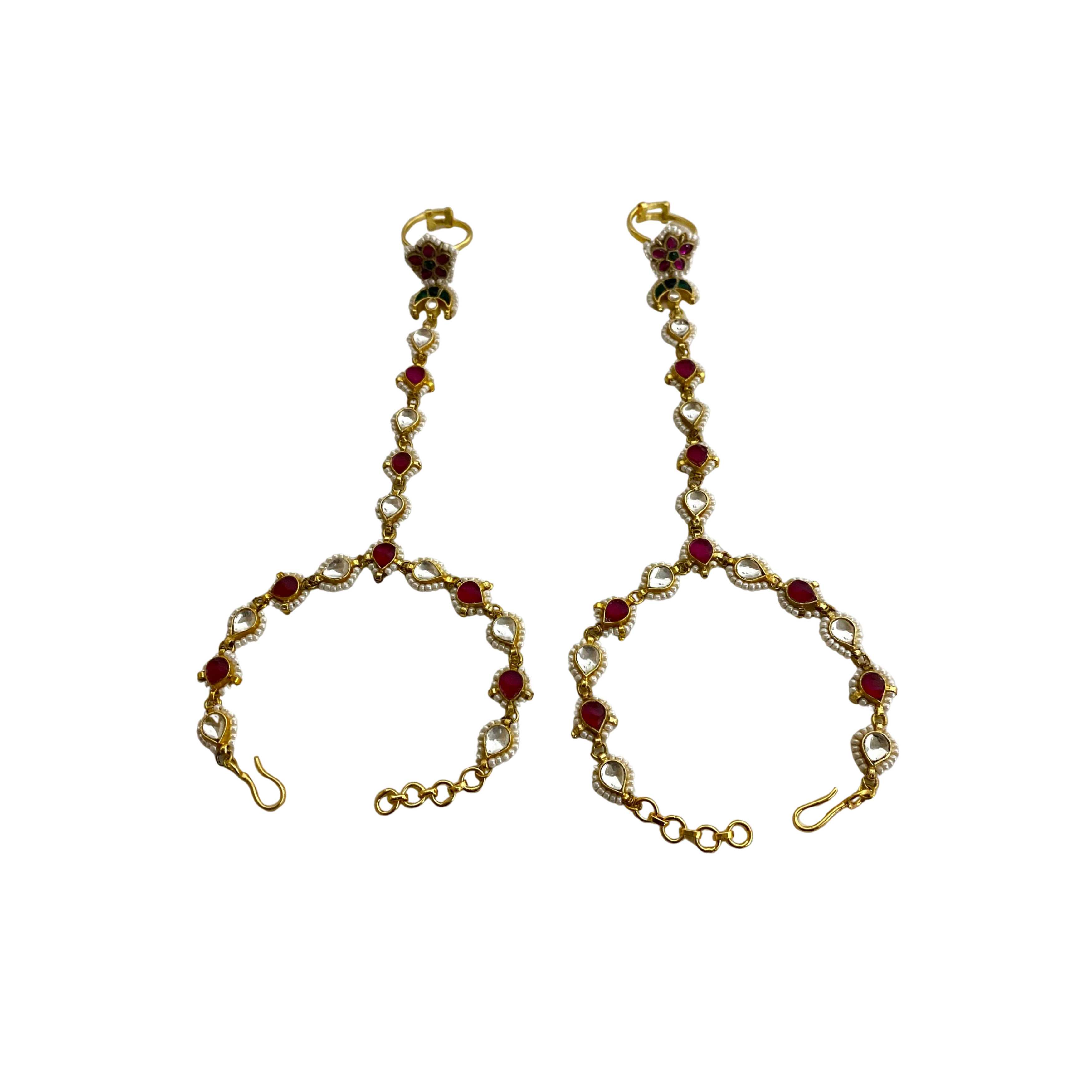 9rock Kundan Hathphool Set - kundan Jewellery