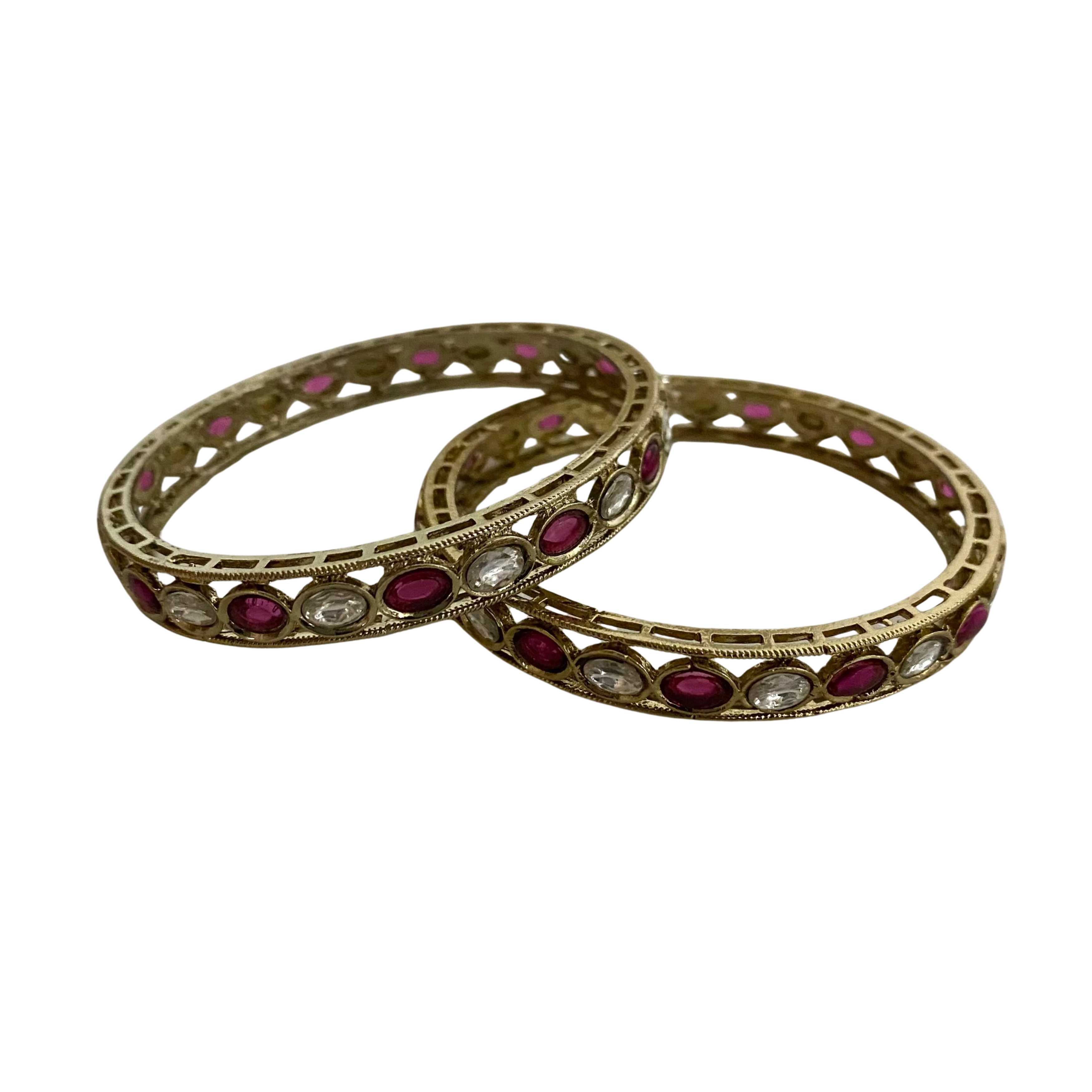 9rock The Ruby Diamond Heritage Bangles - Diamond Jewellery