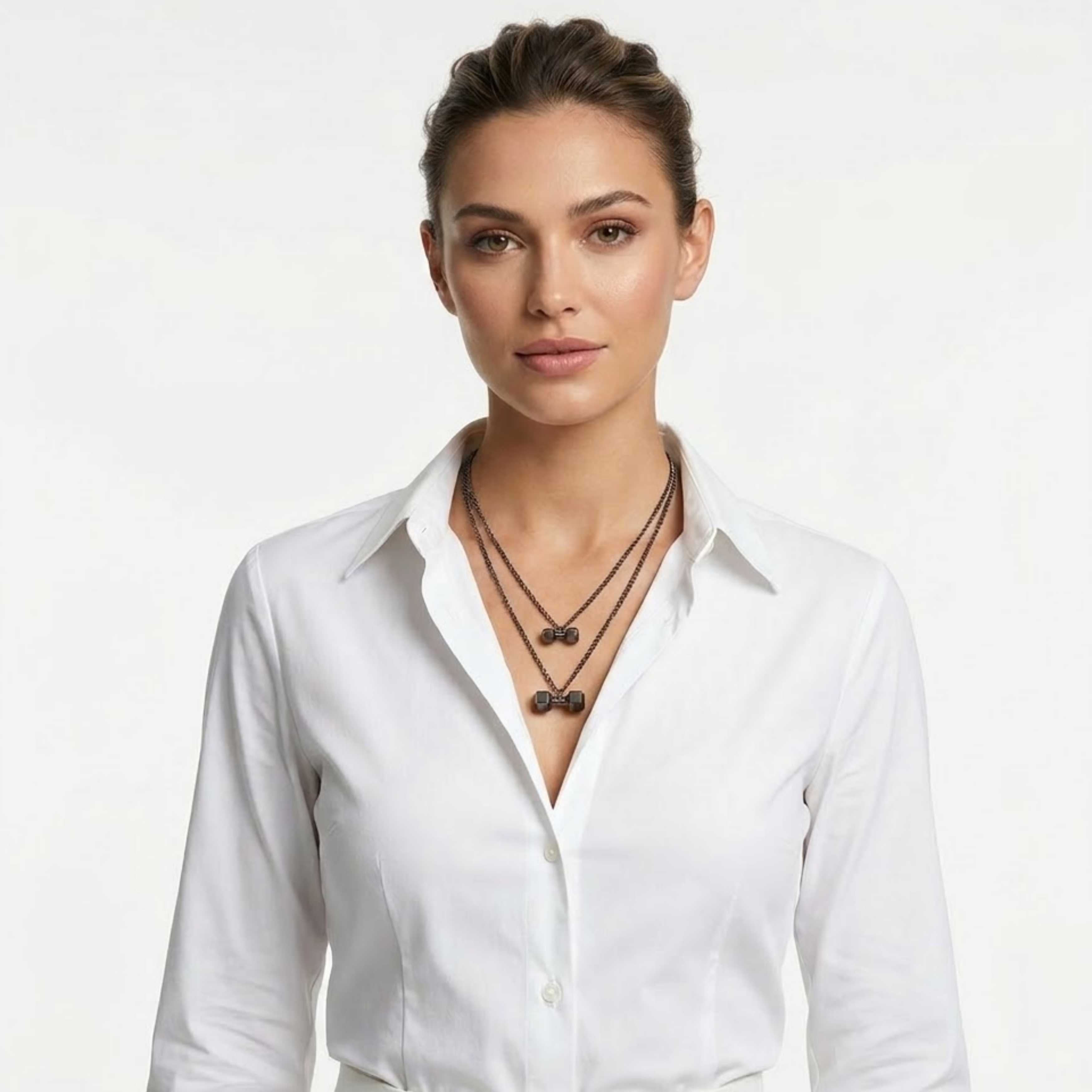 9rock Dumbbell Charm Long Necklace - fashion Jewellery