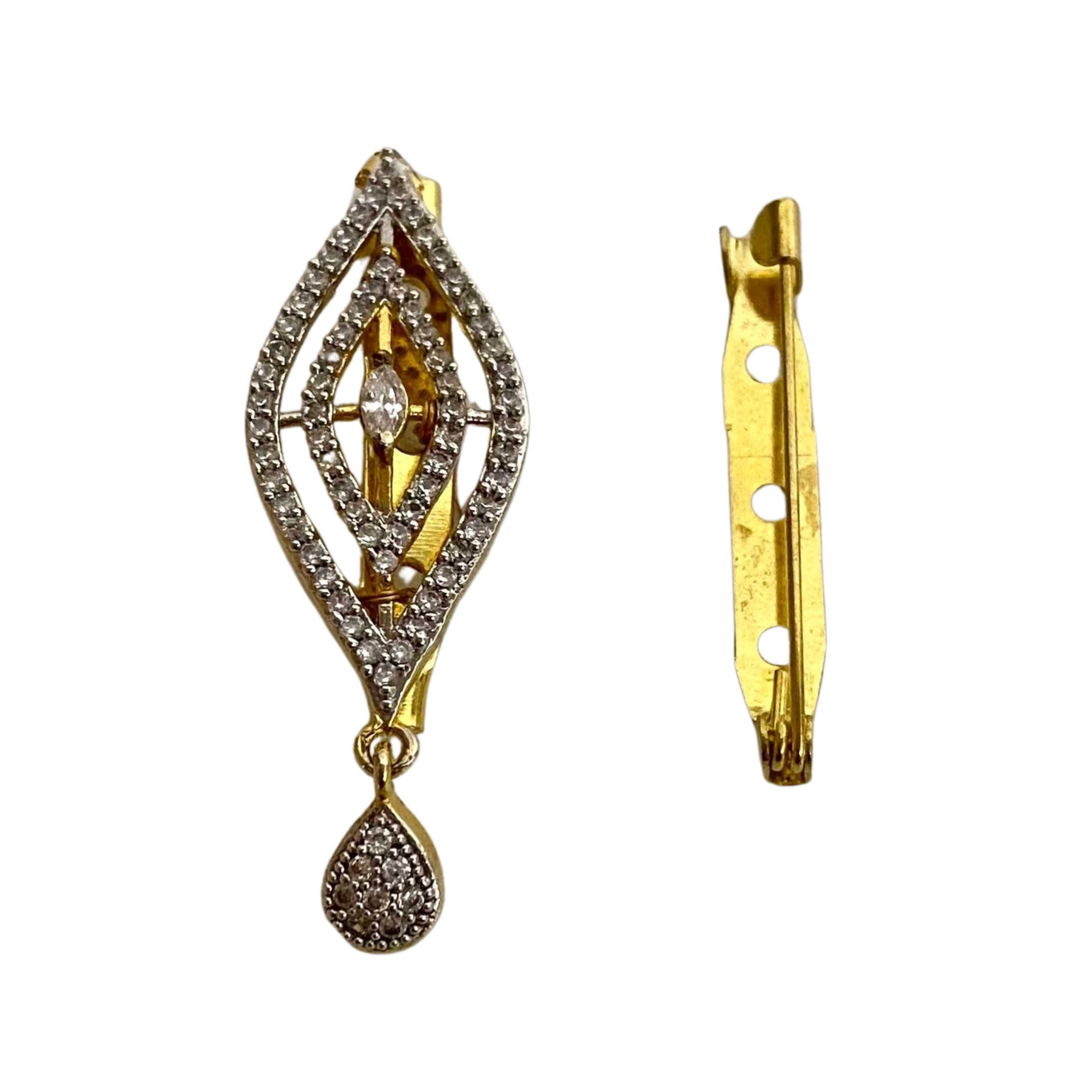 9rock The Dazzling Solitaire Gender Neutral Brooch - kundan Jewellery