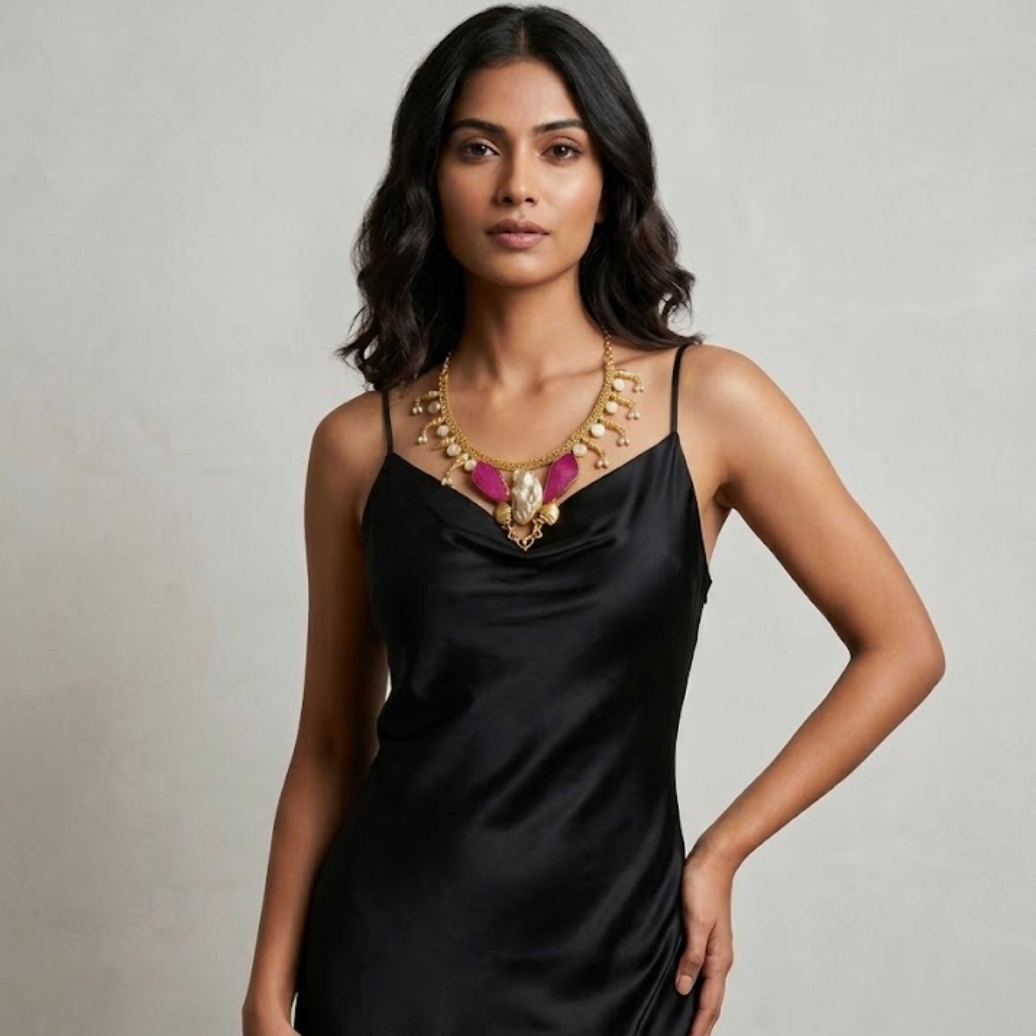9rock The Royal Bloom Choker Necklace And Earring Set - fashion Jewellery