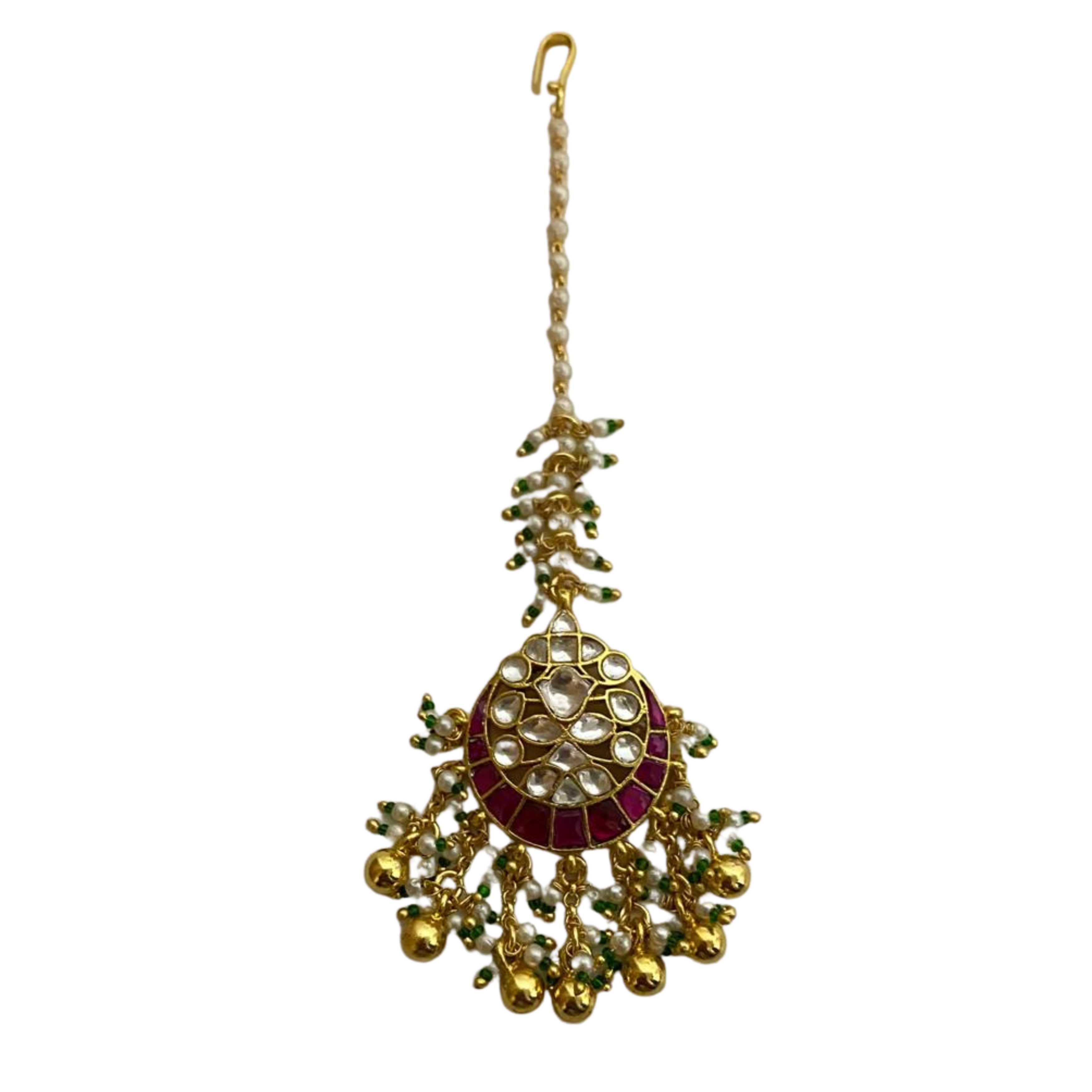 9rock The Ruby Kundan Tika - kundan Jewellery