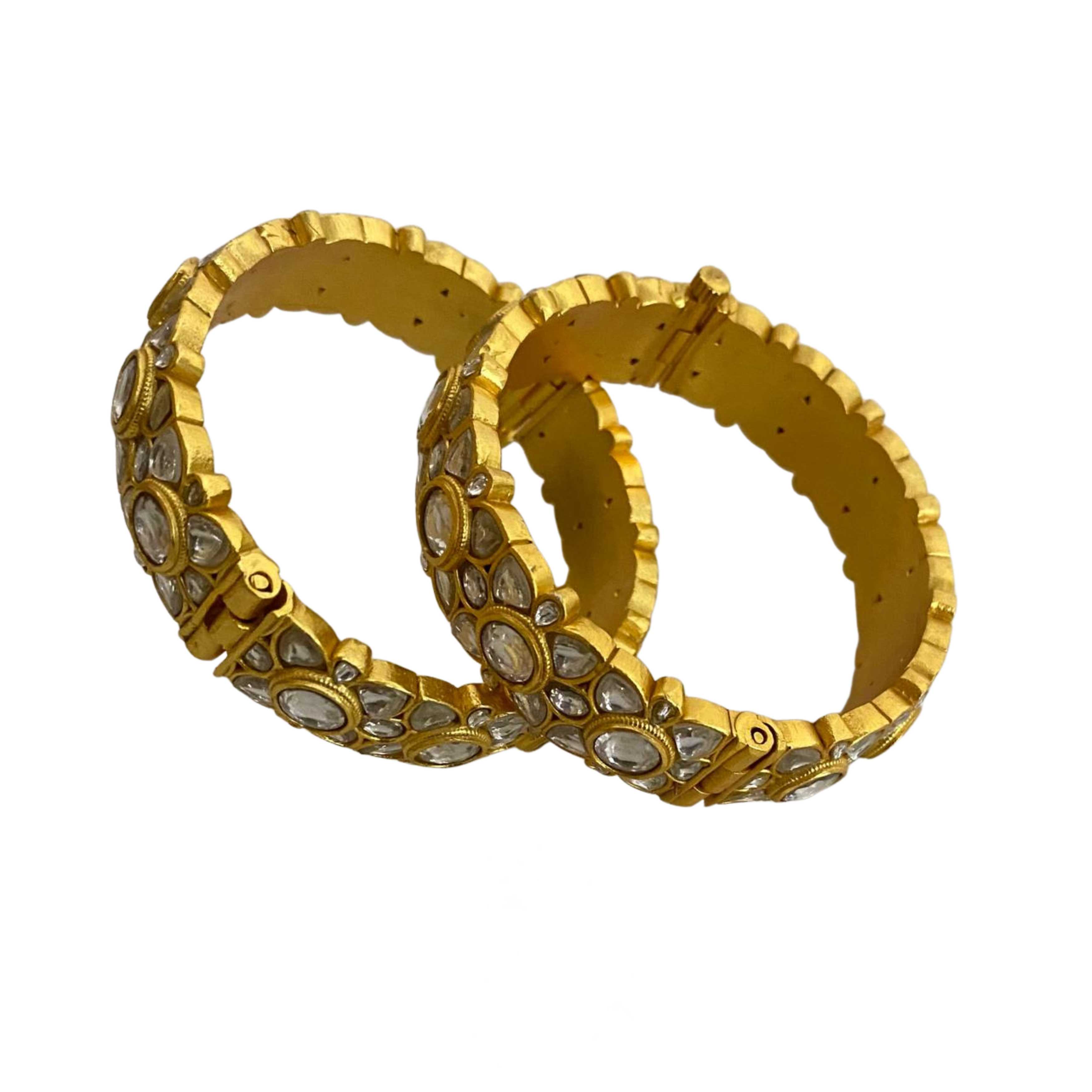 9rock The Radiant Kundan Jadau Bangles - kundan Jewellery